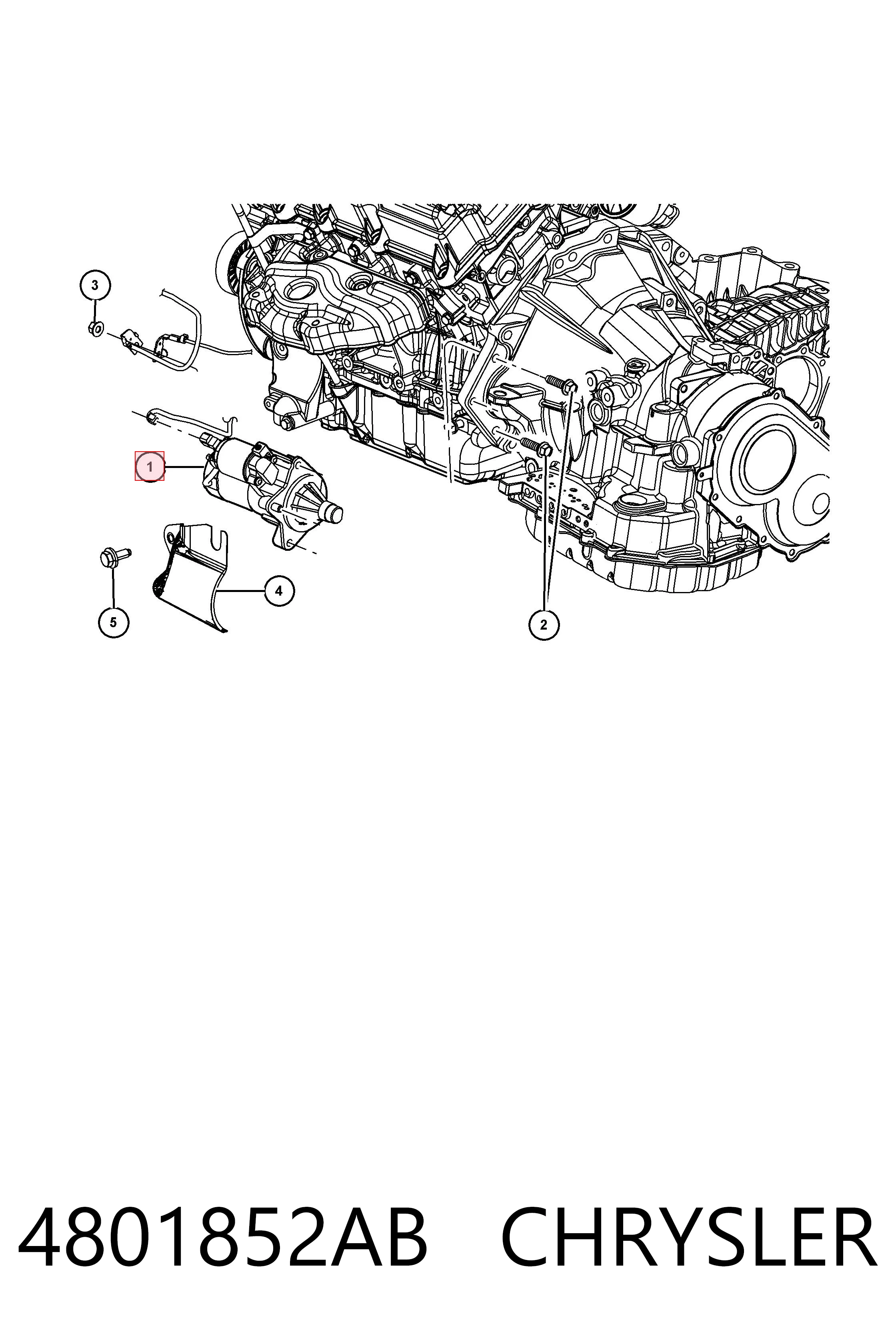 4801852AB Chrysler Arranque motores