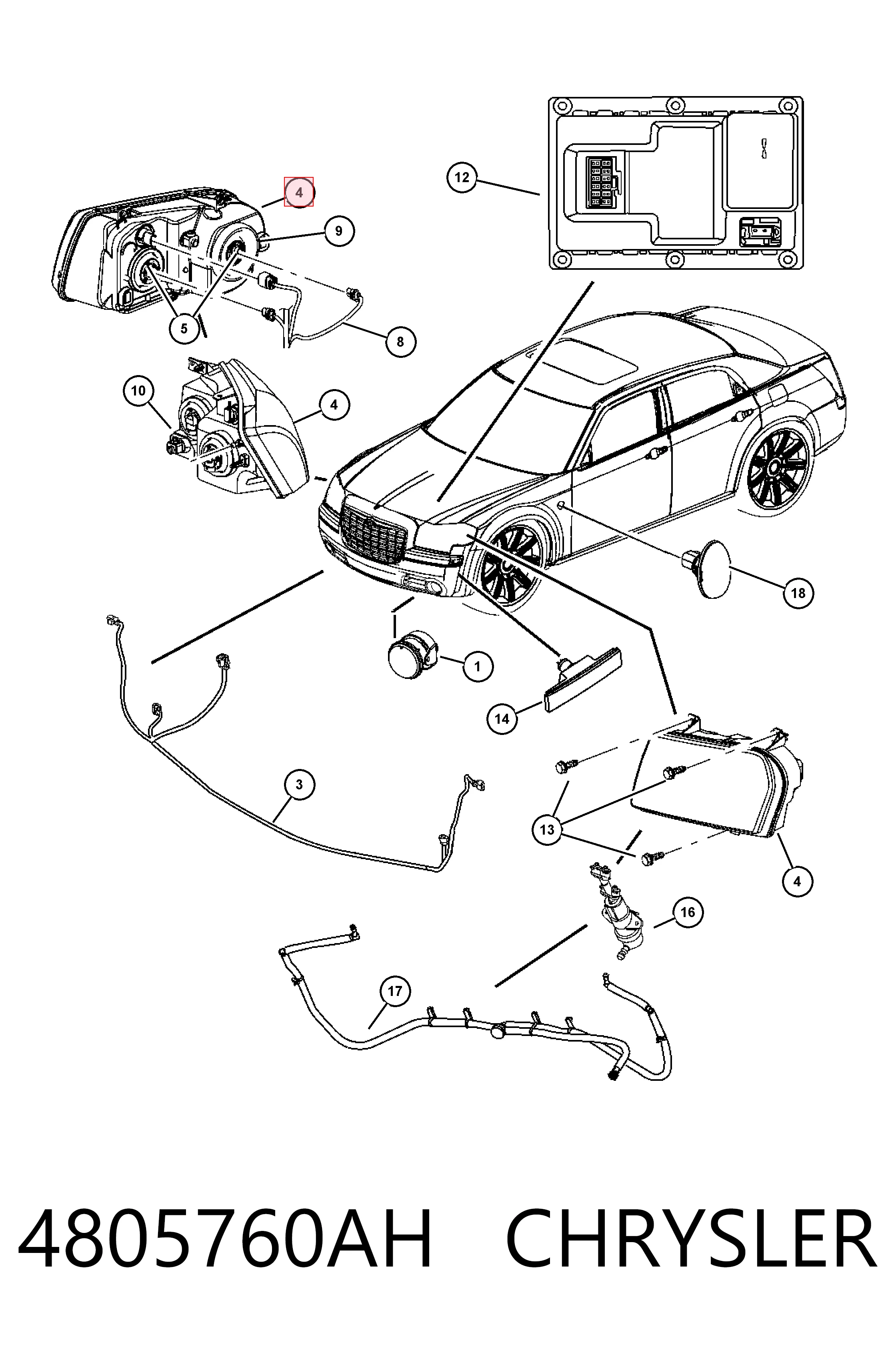 Comprar Faro derecho Chrysler 300 C 