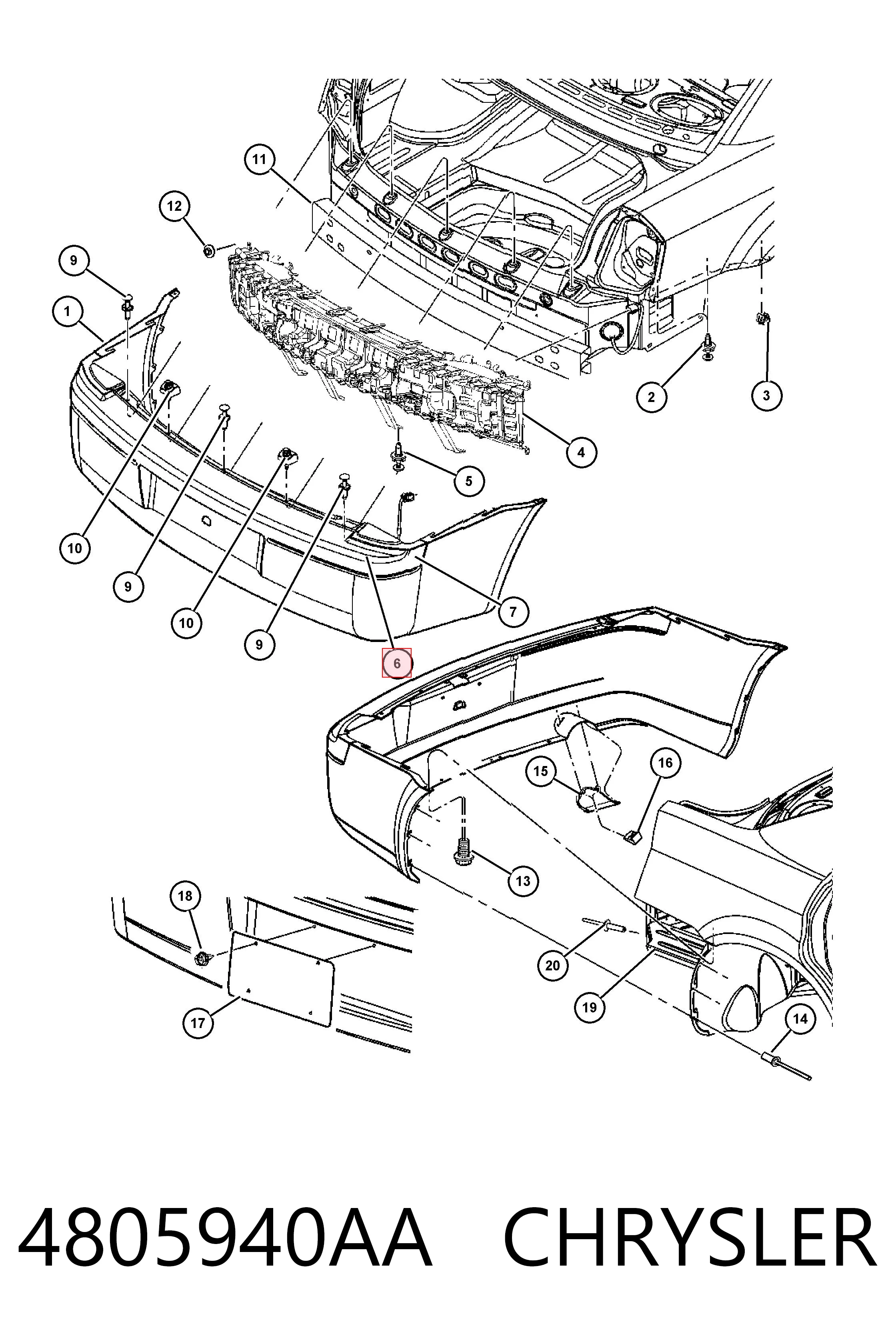 Moldura de parachoques trasero Fiat/Alfa/Lancia K04805940AA precio, desde 108,04 EUR