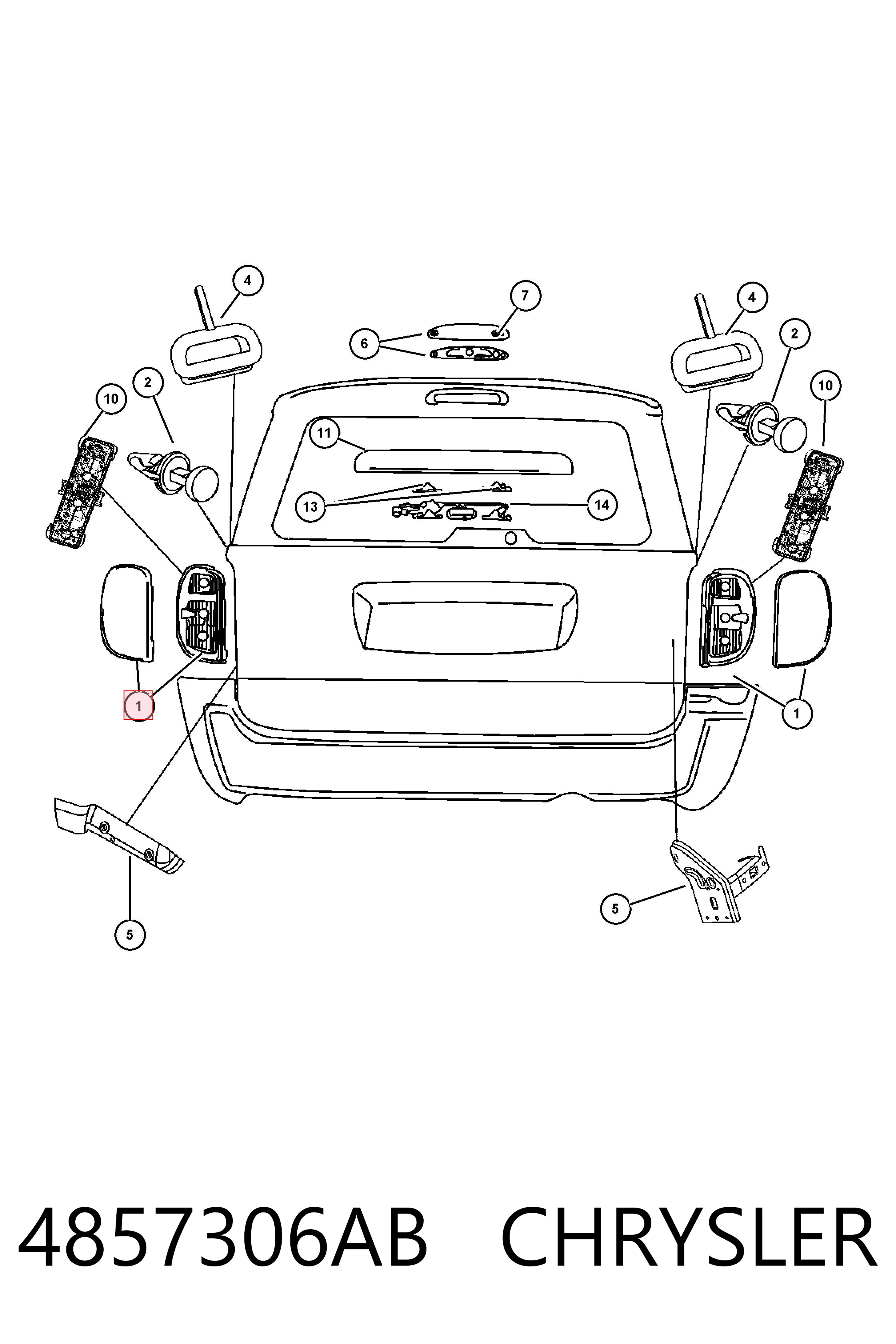 Piloto trasero derecho Chrysler Voyager GRAND monovolumen (2000 - 2007) precio, desde 103,08 EUR