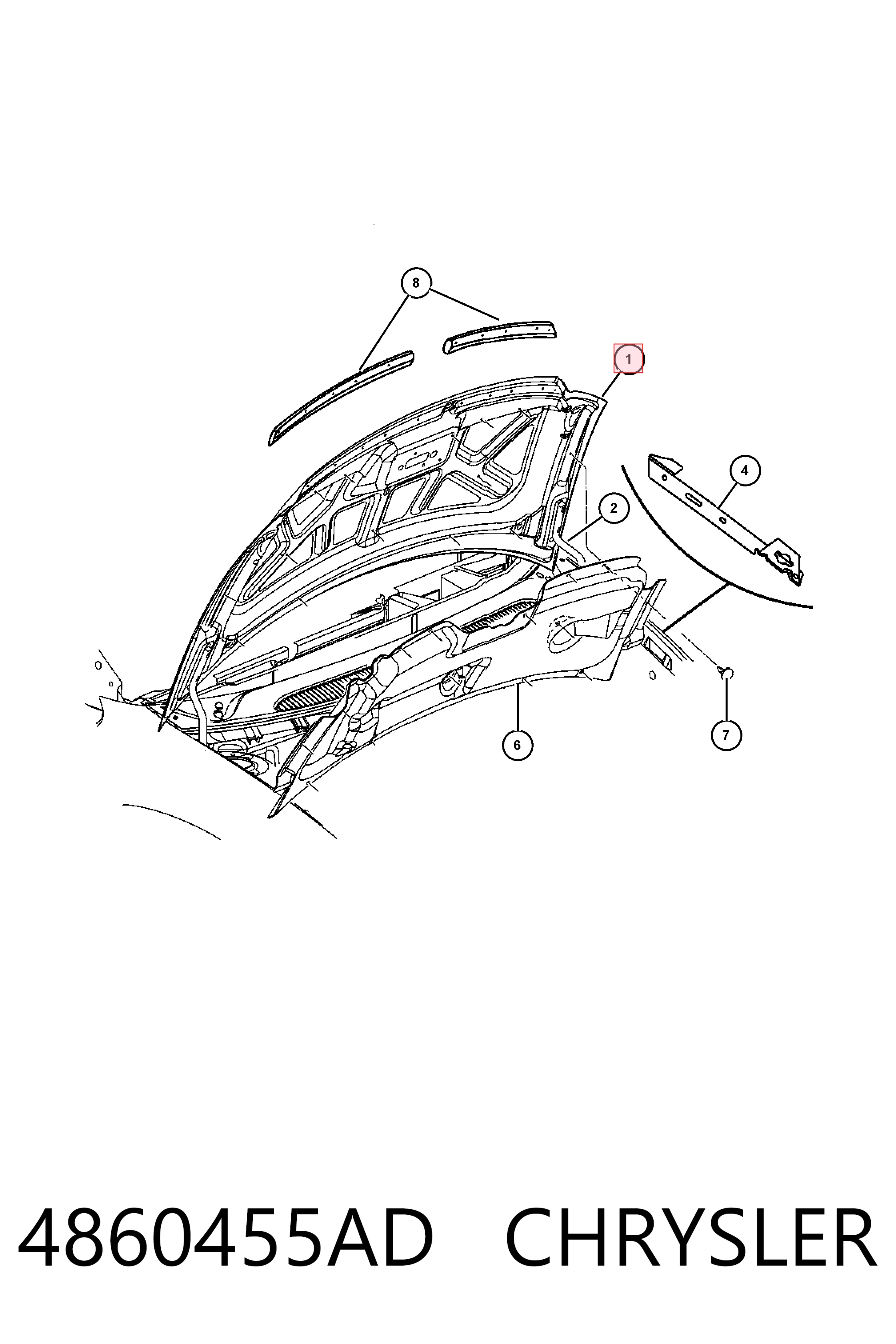 Capó delantero para Chrysler Voyager III RG, RS