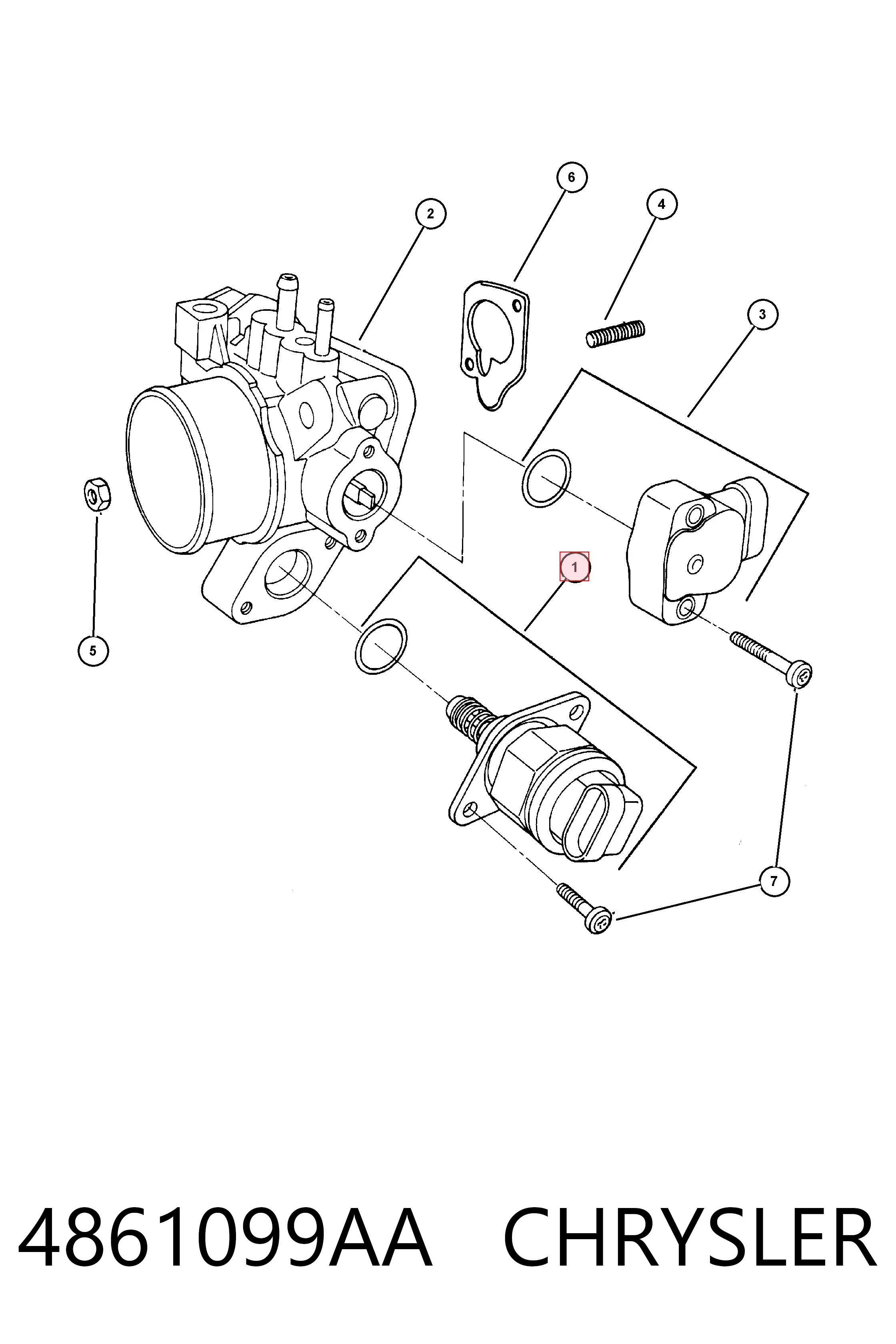 4861099AA Chrysler Regulador de ralentí