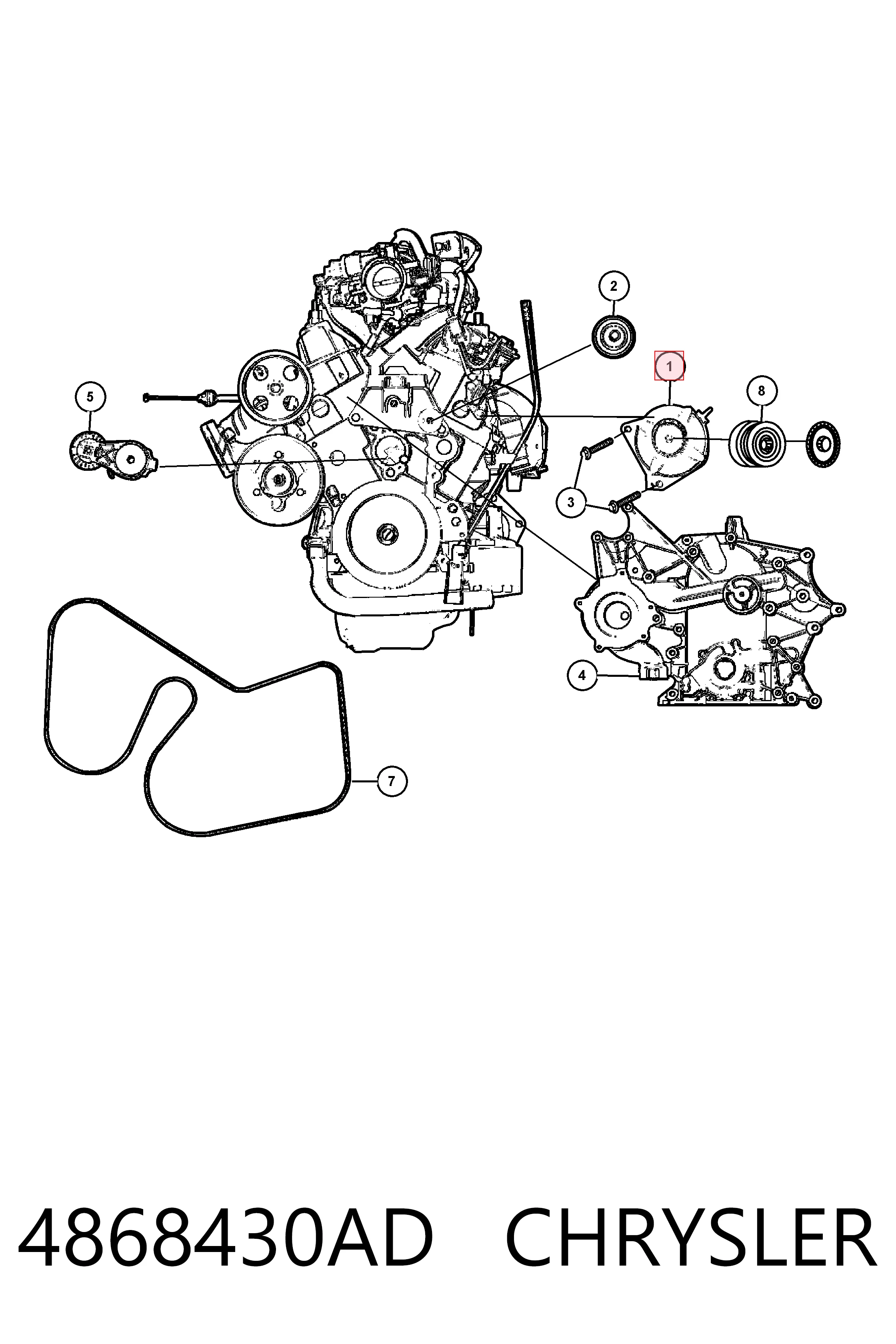 4868430AD Chrysler Alternador de coche