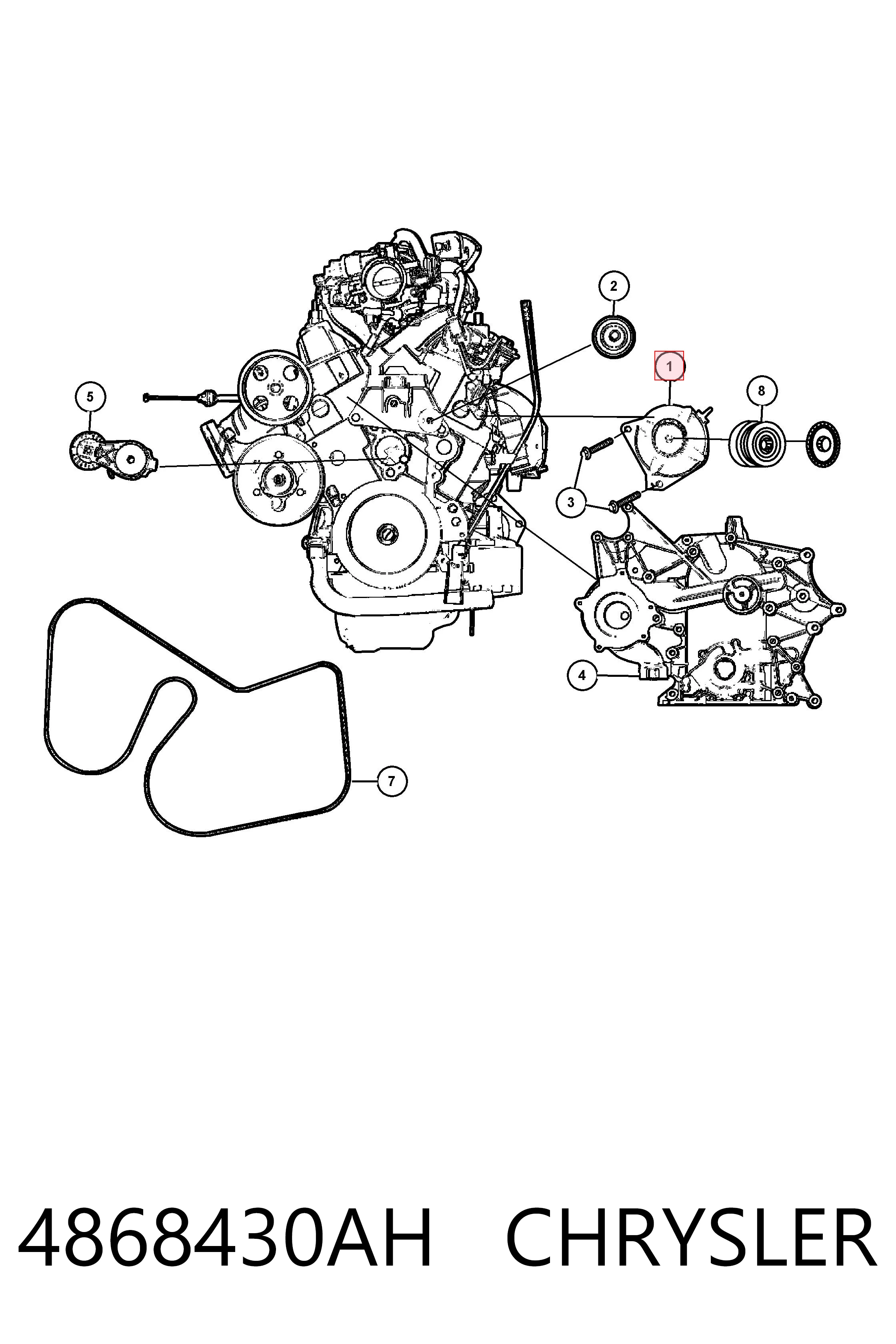 4868430AH Chrysler Alternador de coche