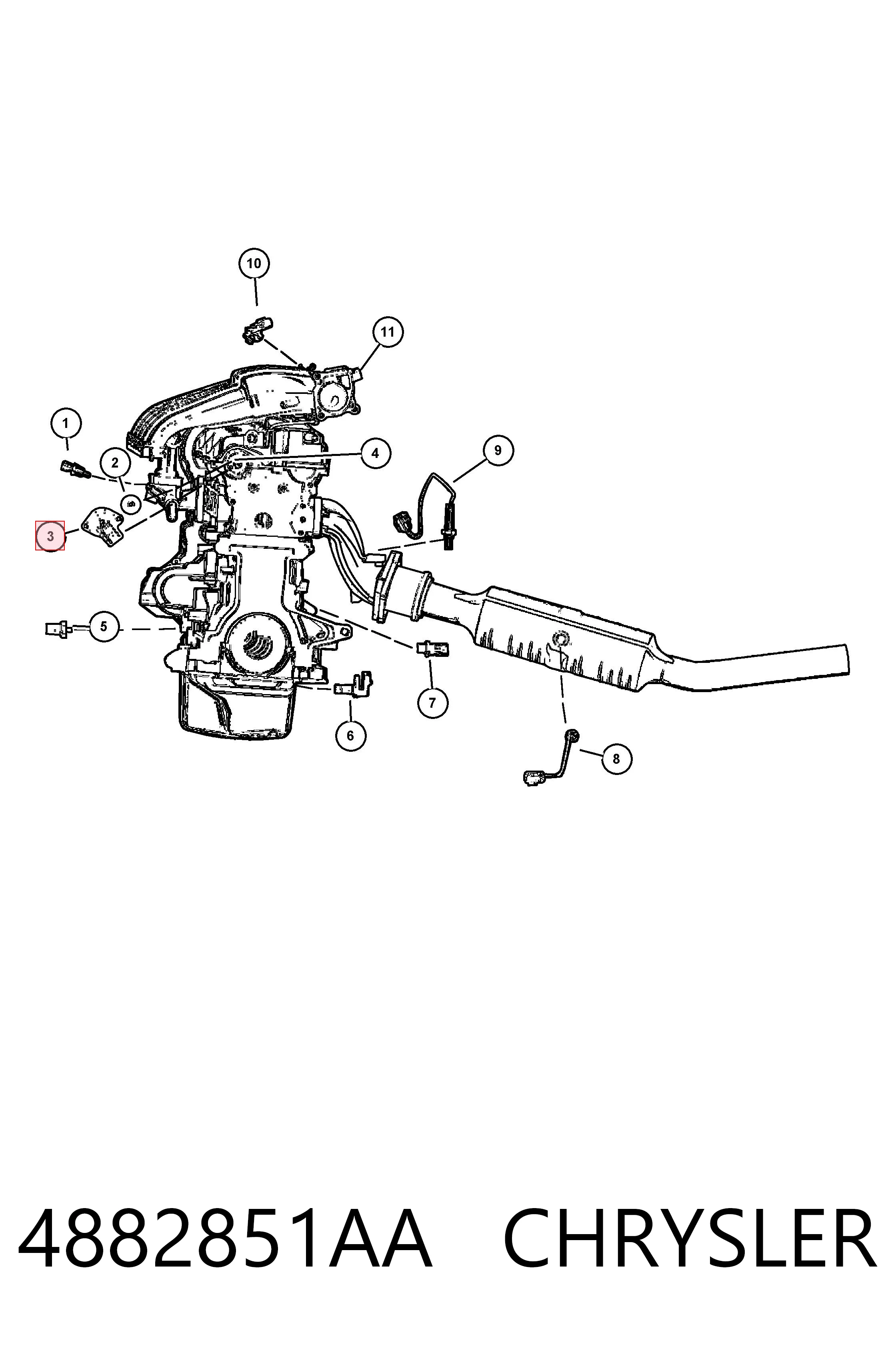 4882851AA Chrysler Sensor posición arbol de levas