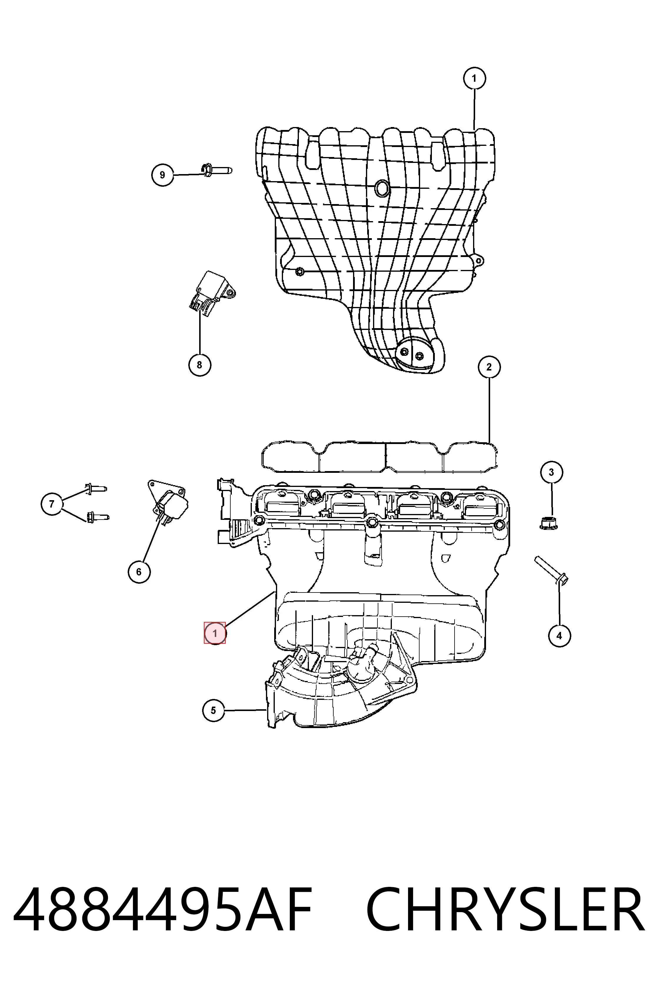 4884495AF Chrysler Colectores de admisión