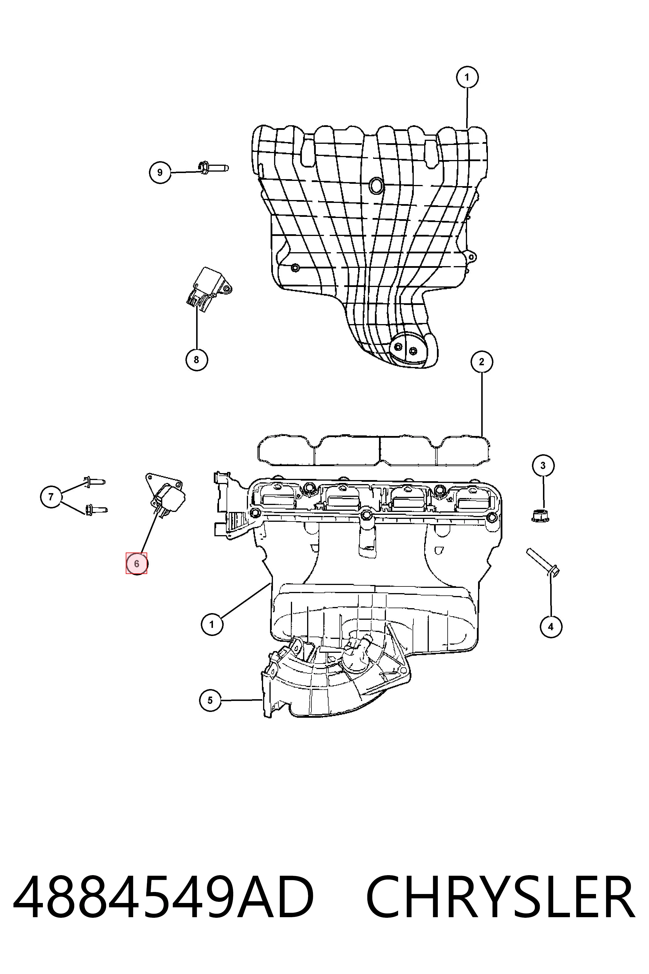 Válvula (actuador) del accionamiento de las mariposas del colector de admisión Fiat/Alfa/Lancia K04884549AD precio, desde 22,26 EUR