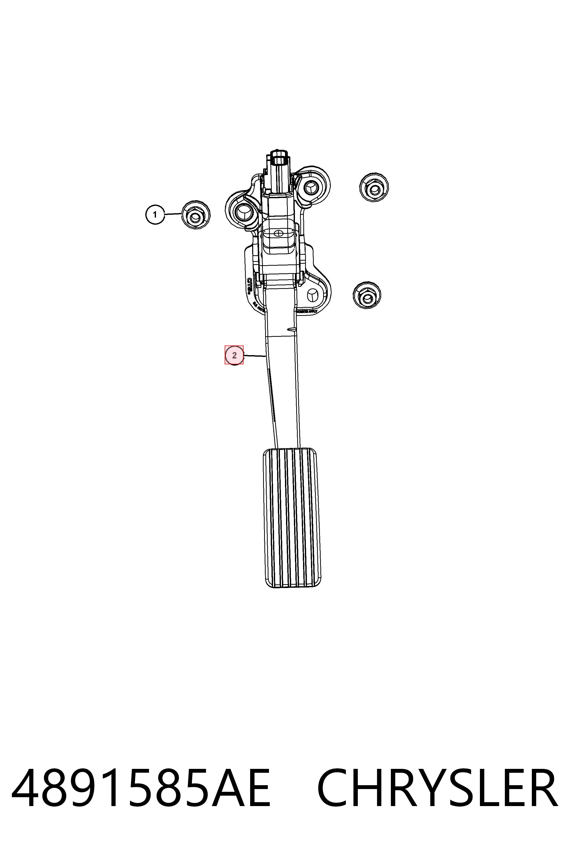 4891585AE Chrysler Pedal de aceleracion