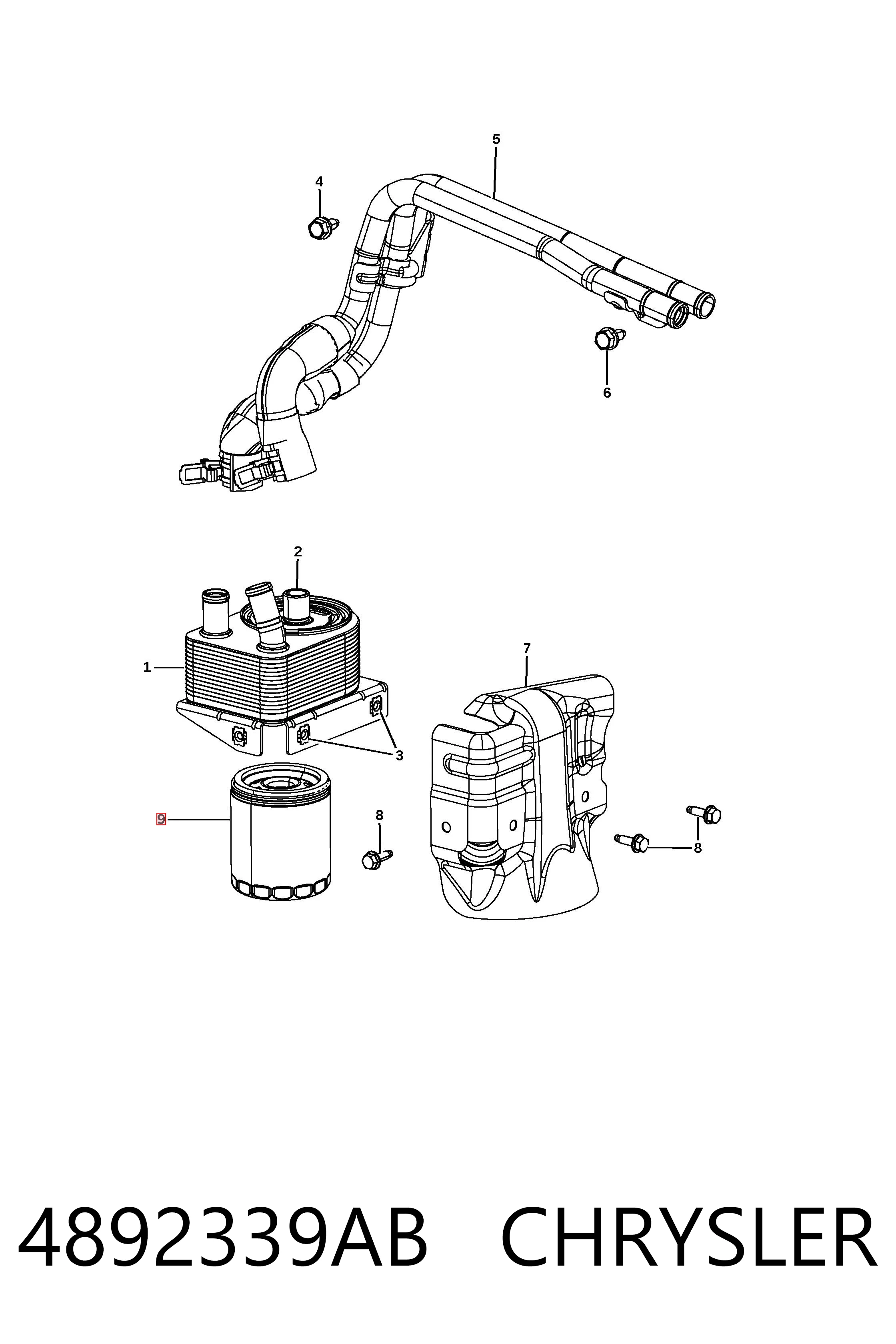 4892339AB Chrysler Filtro aceite
