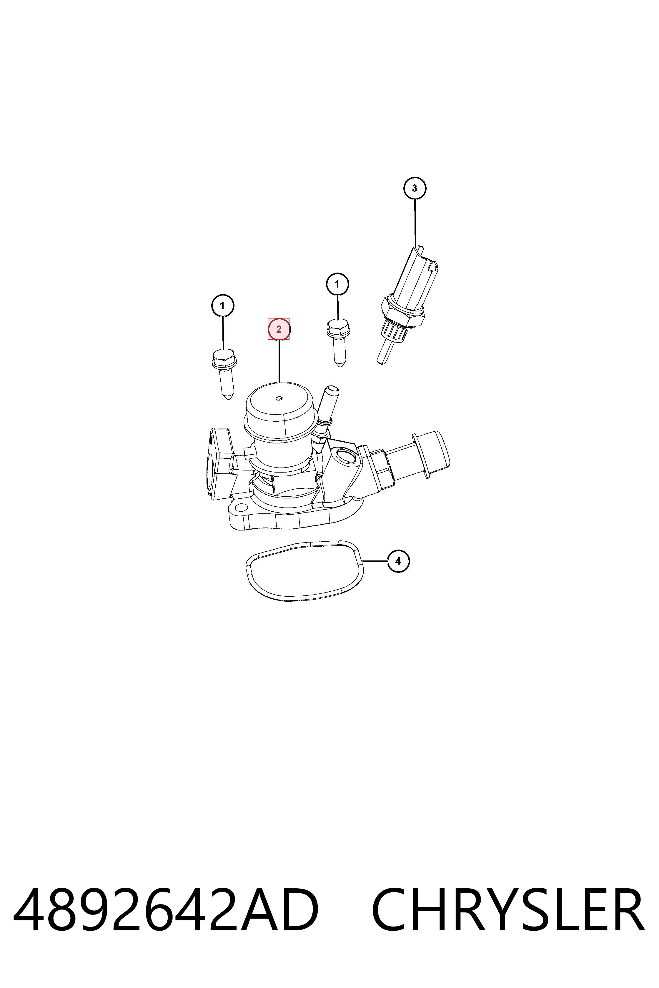 4892642AD Chrysler Termostato de agua