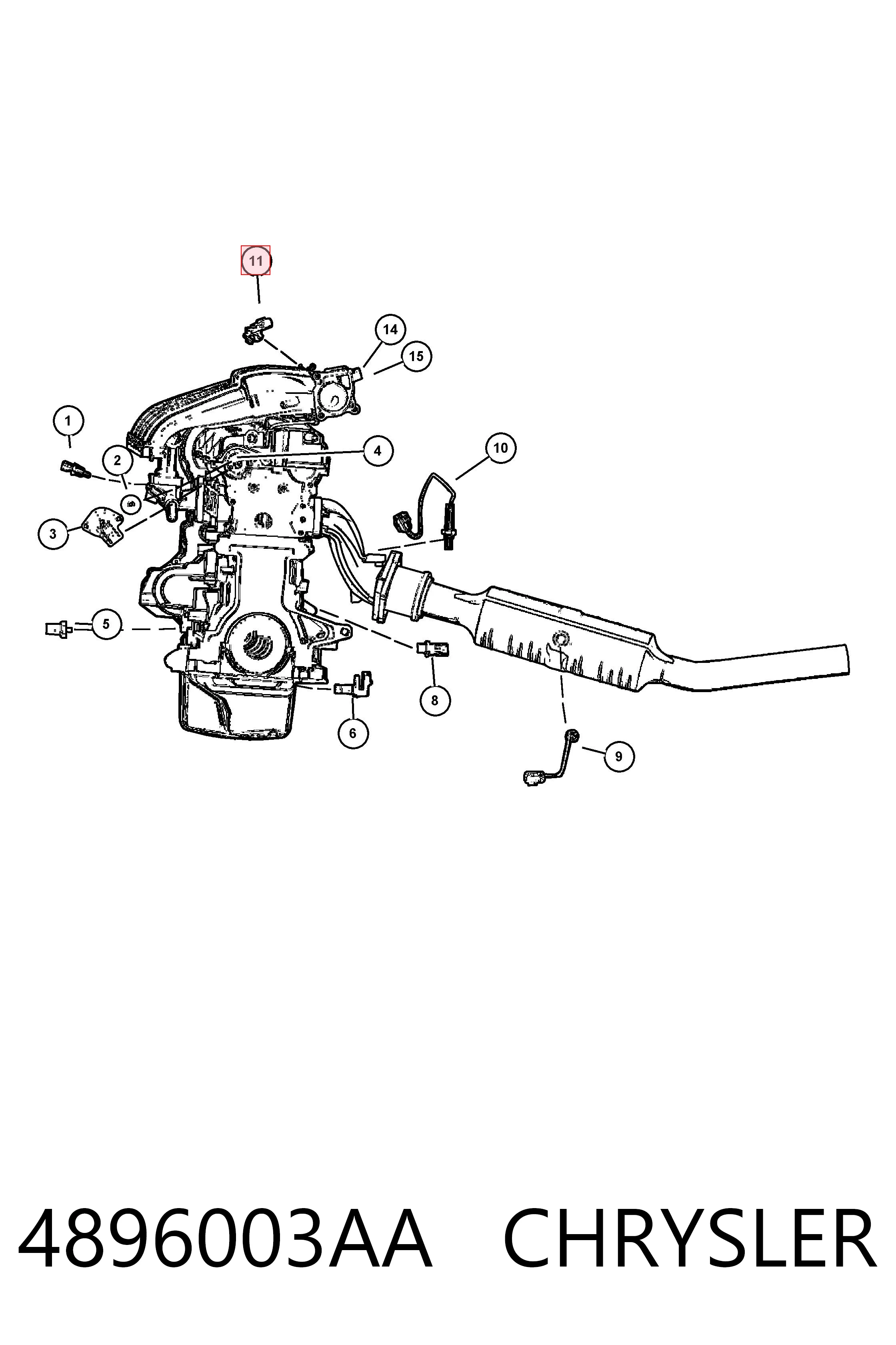 Sensor, presión colector de admisión  Fiat/Alfa/Lancia K04896003AB precio, desde 16,56 EUR