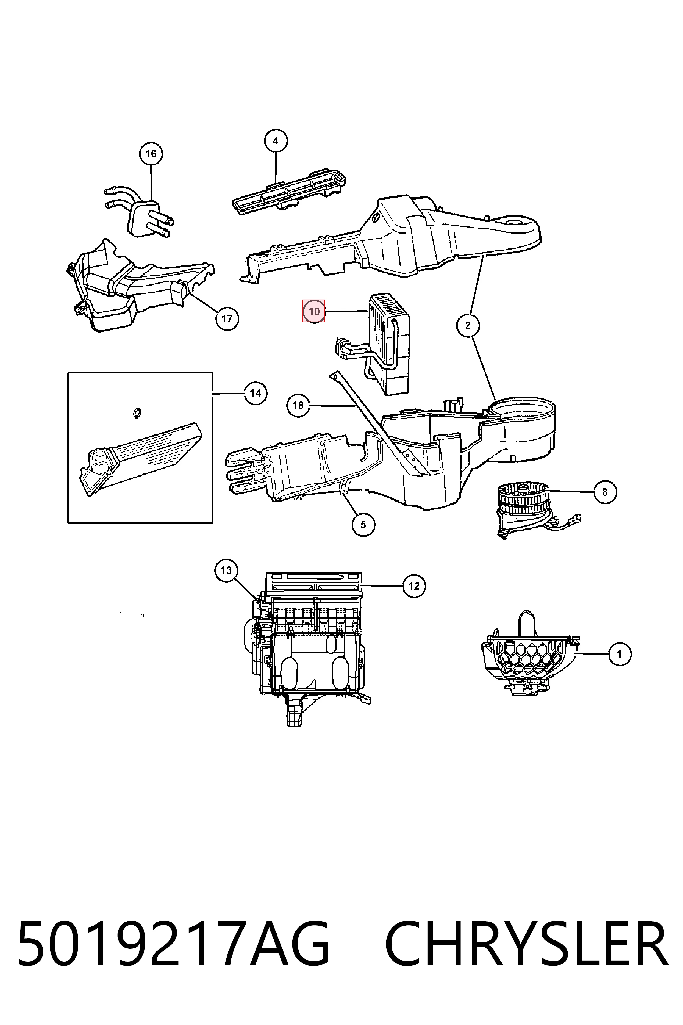 Evaporador de aire acondicionado Chrysler Voyager GRAND monovolumen (2000 - 2007) precio, desde 177,82 EUR