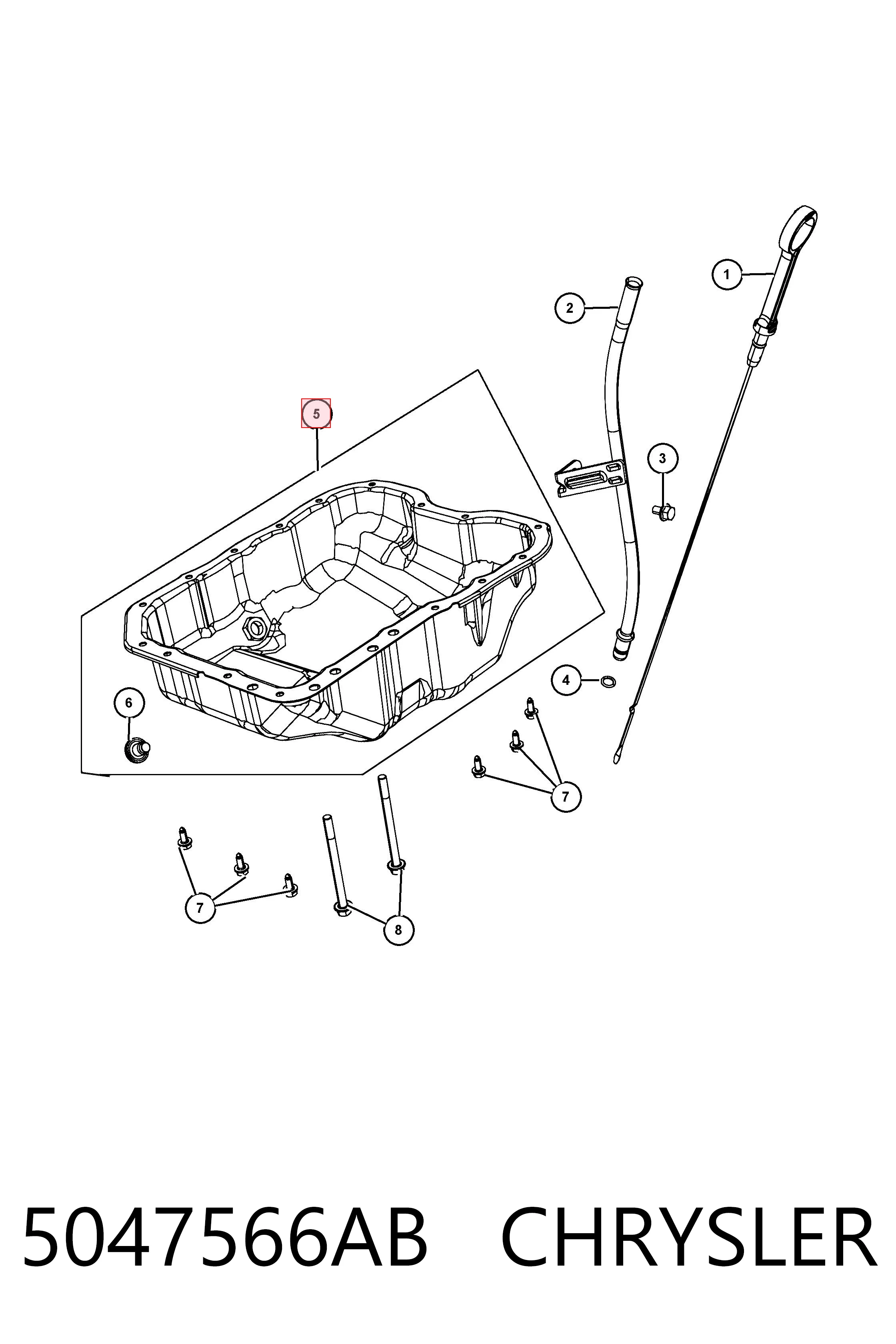 Comprar K05047566AE Fiat/Alfa/Lancia Cárter de aceite del motor