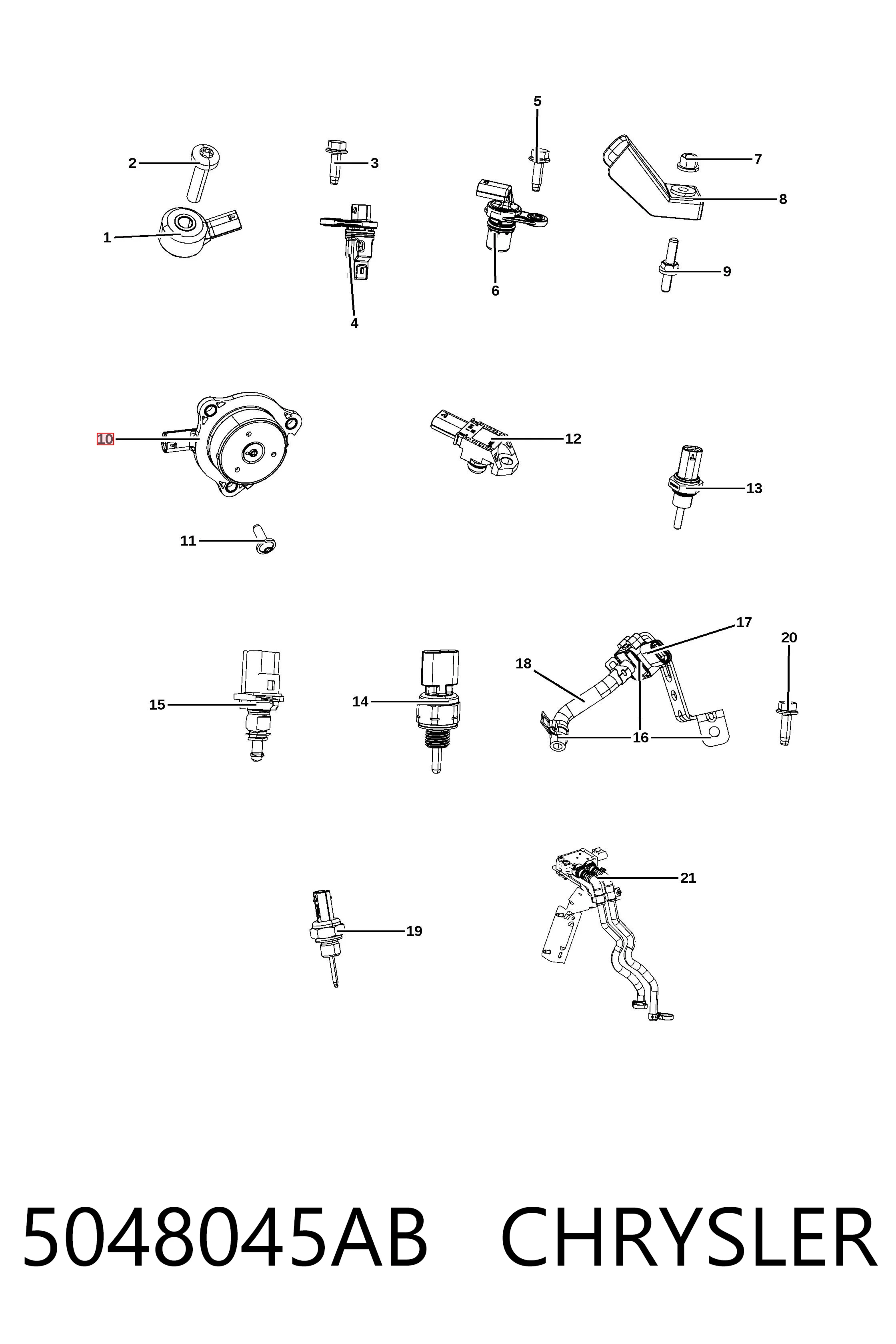 5048045AB Chrysler Válvula control, ajuste de levas