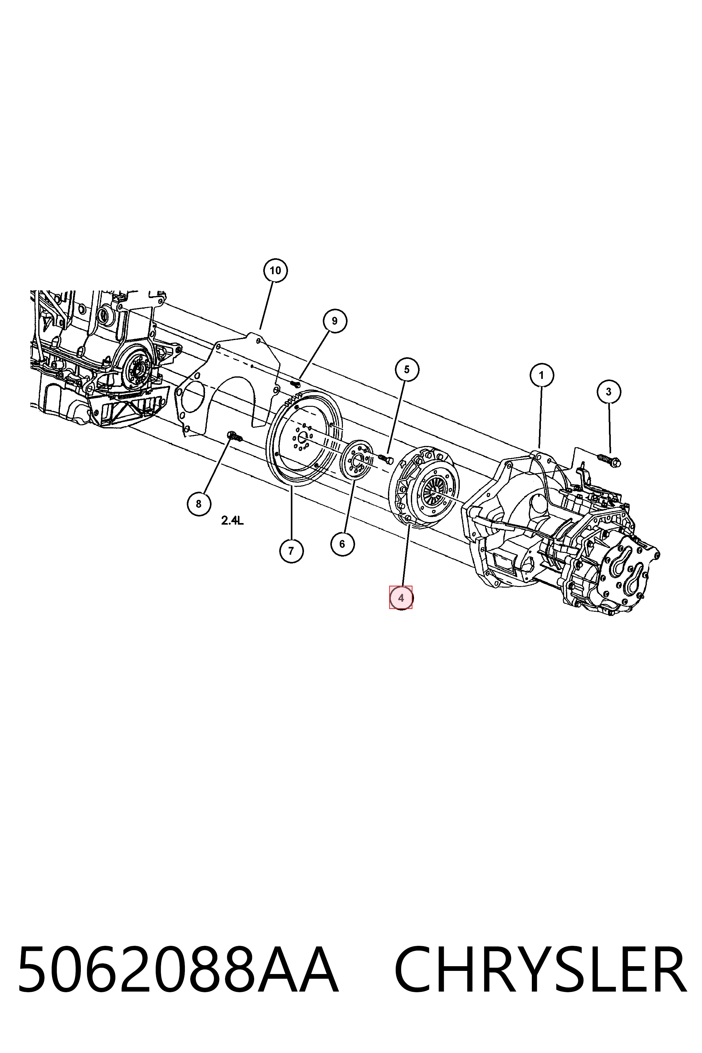 Kit de embrague CHRYSLER 5062088AA