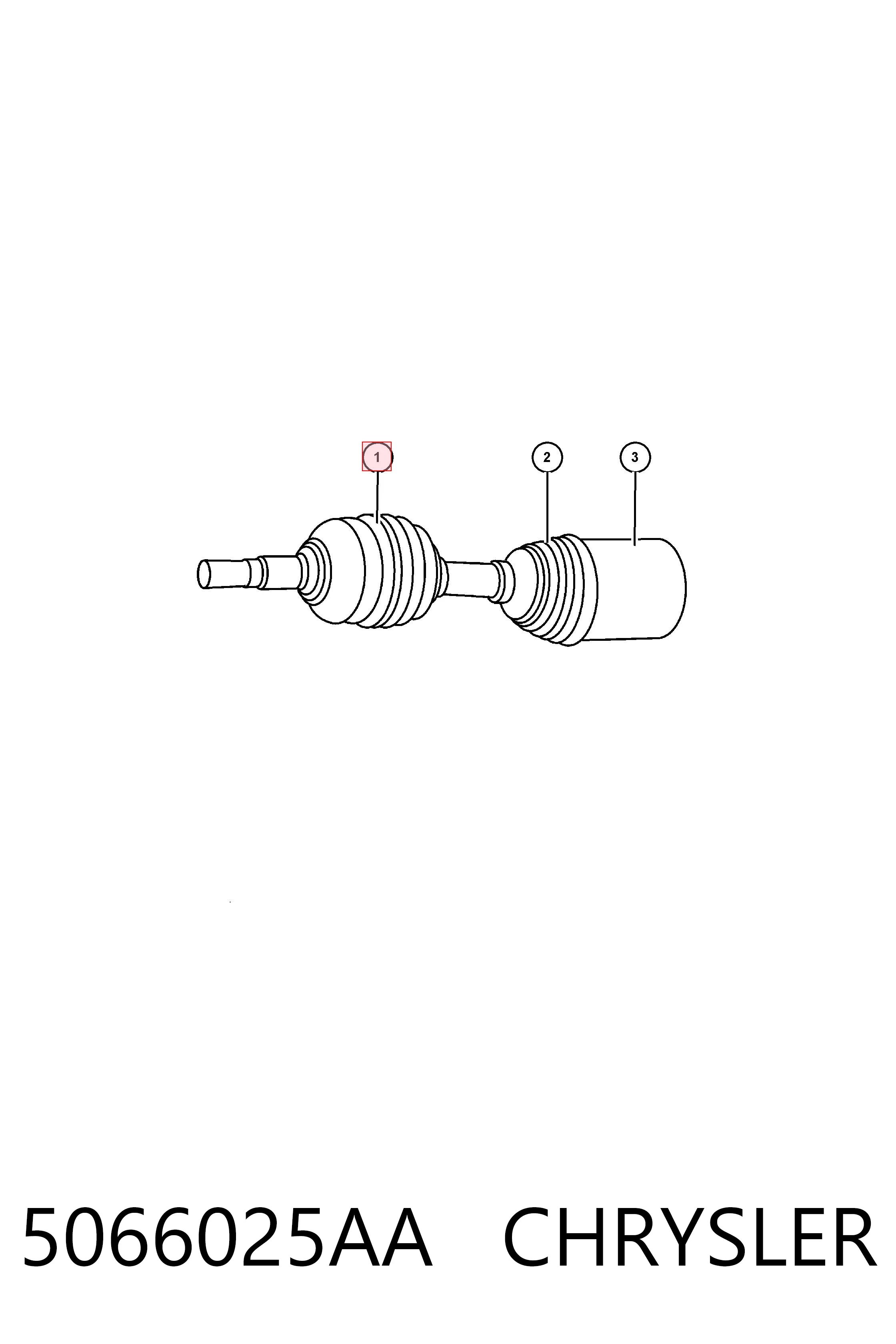 Fuelle exterior del palier delantero 5066025AA CHRYSLER