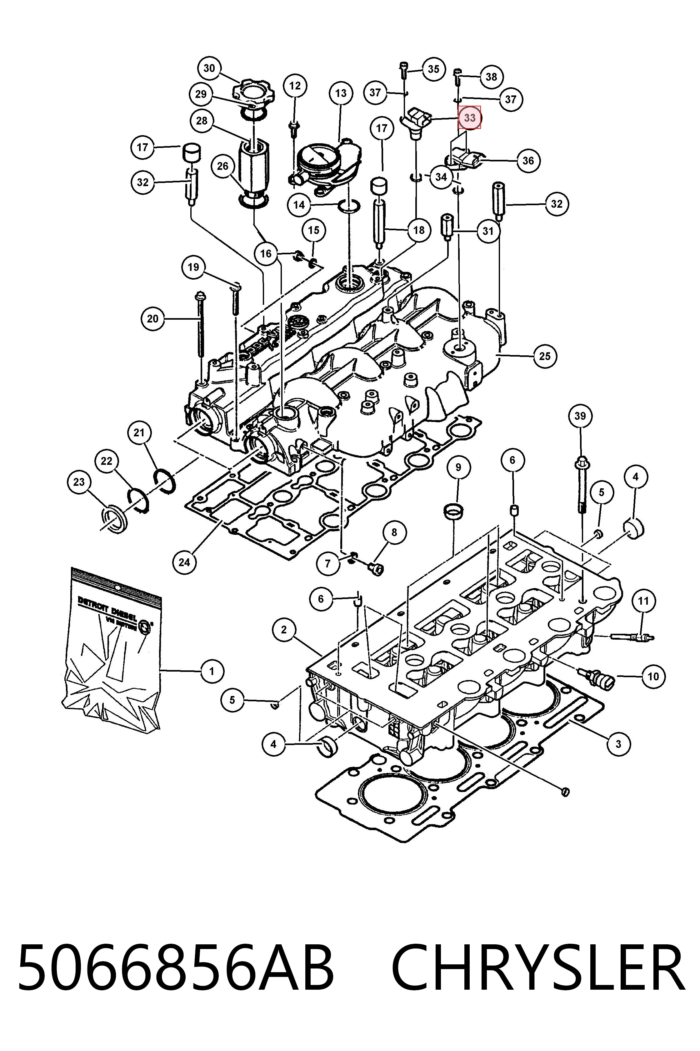 5066856AB Chrysler Sensor posición arbol de levas