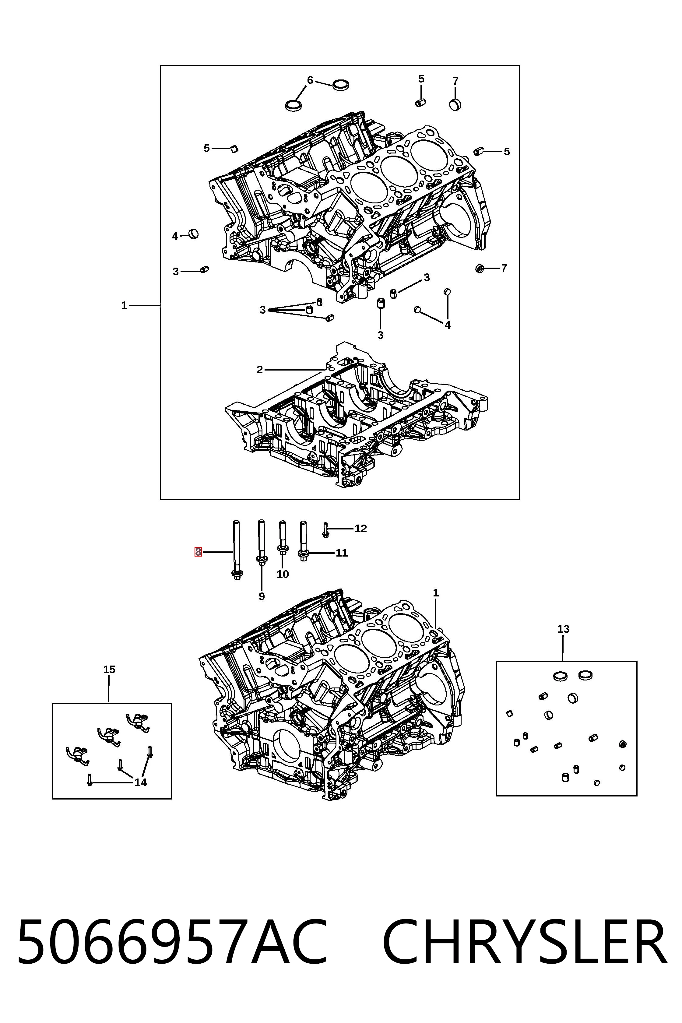 K05066957AC Fiat/Alfa/Lancia Pernos de culata