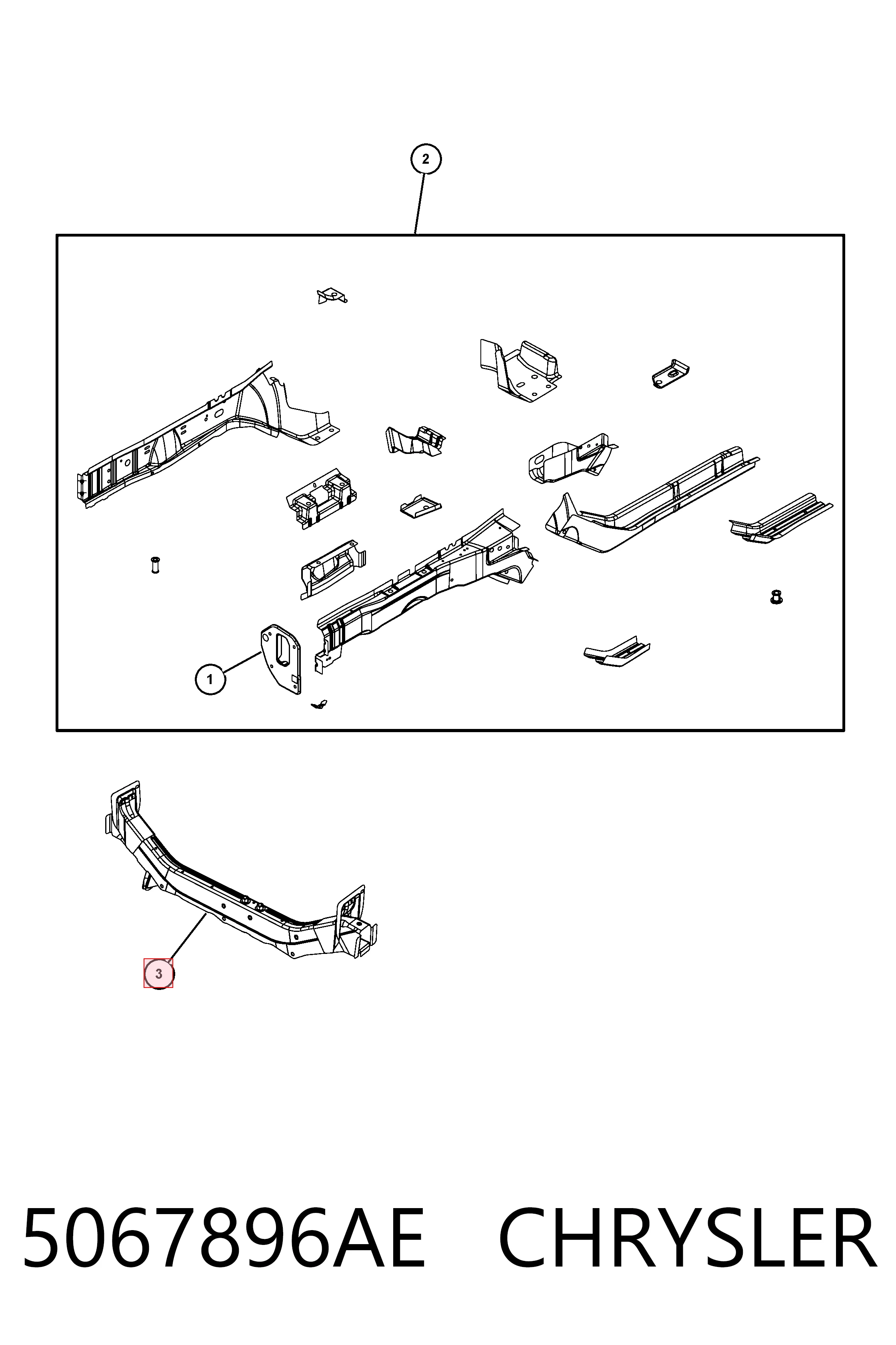 K68057681AG Fiat/Alfa/Lancia Revestimiento frontal inferior