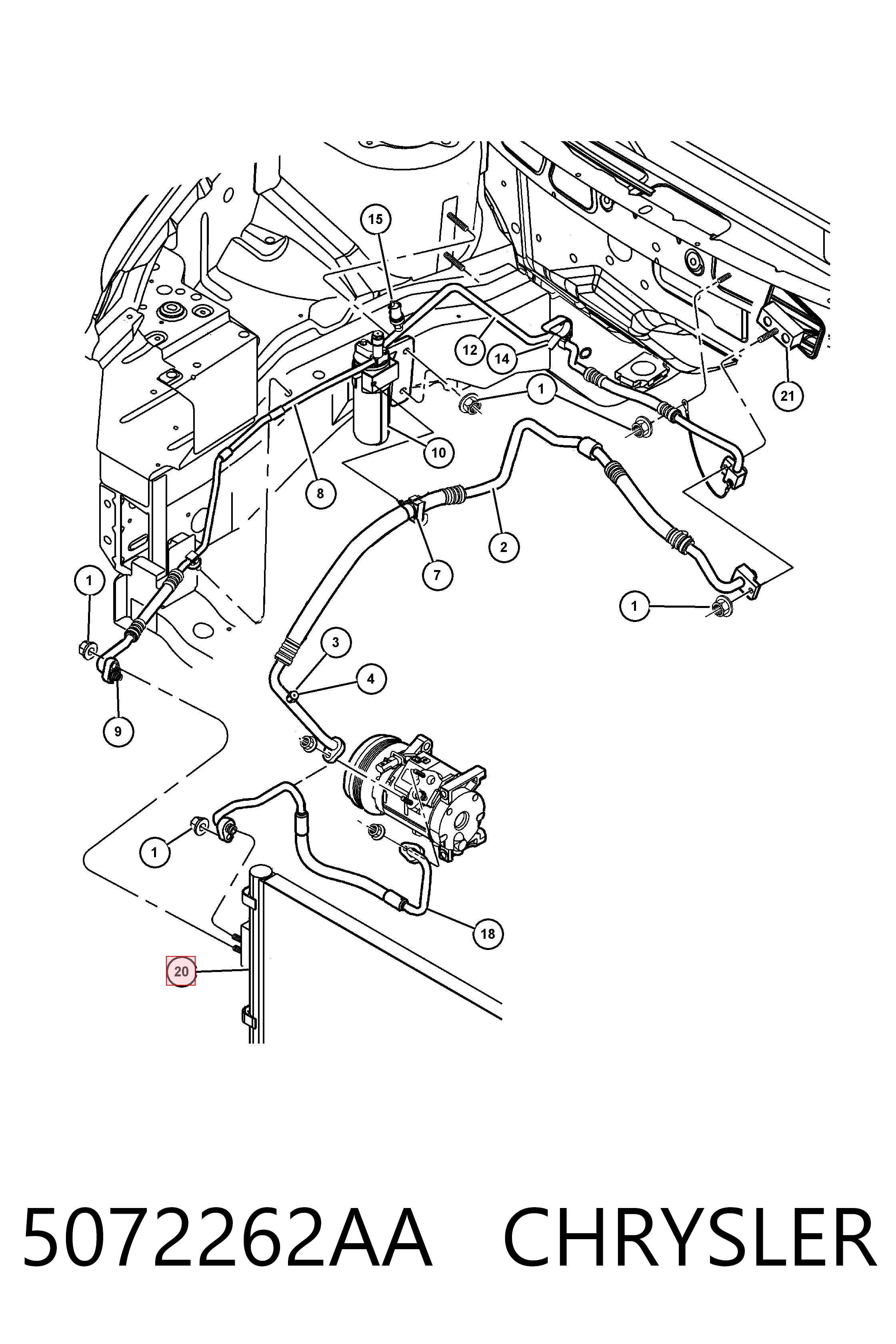  Condensador aire acondicionado Chrysler Voyager 3