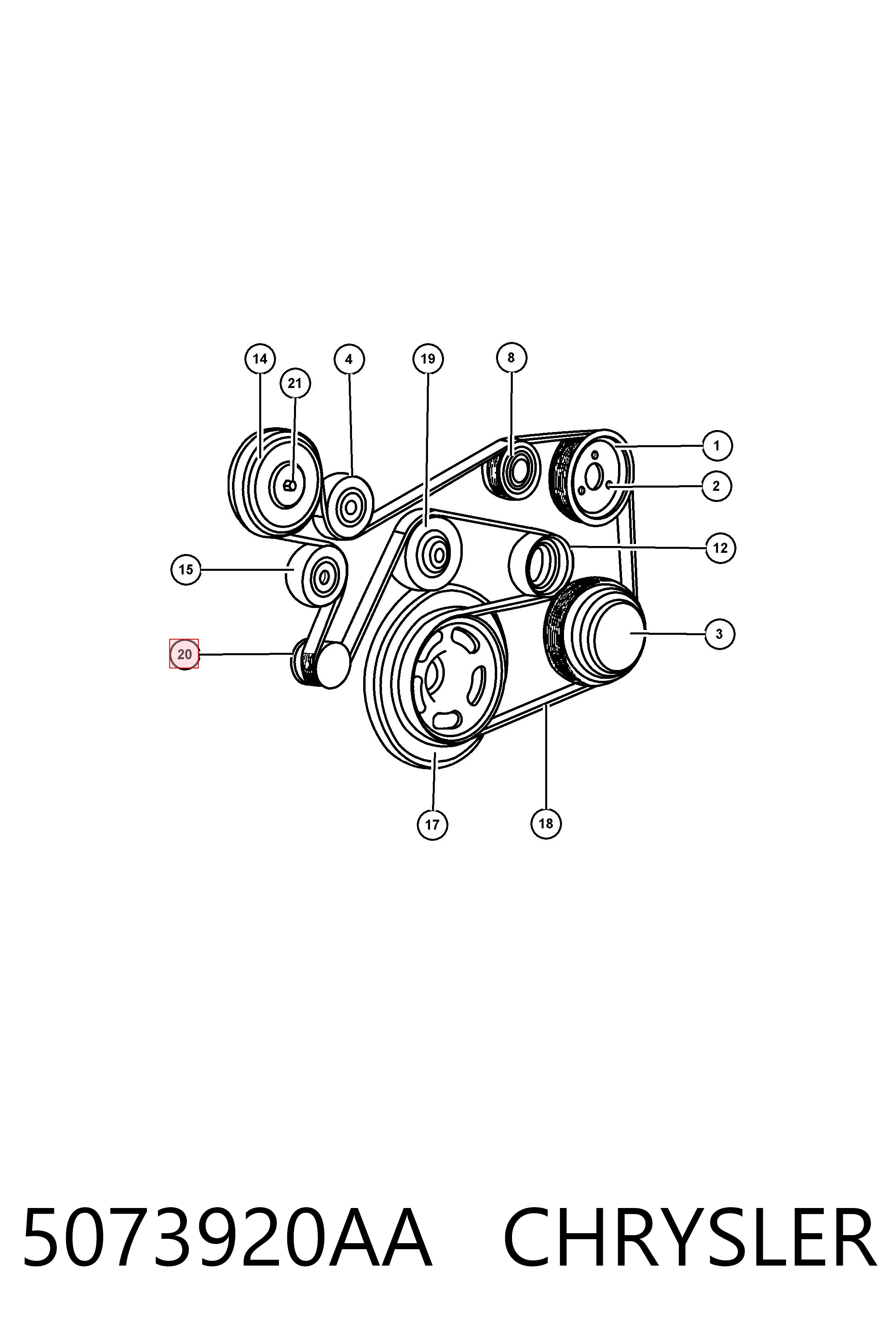 Alternador CHRYSLER 5073920AA