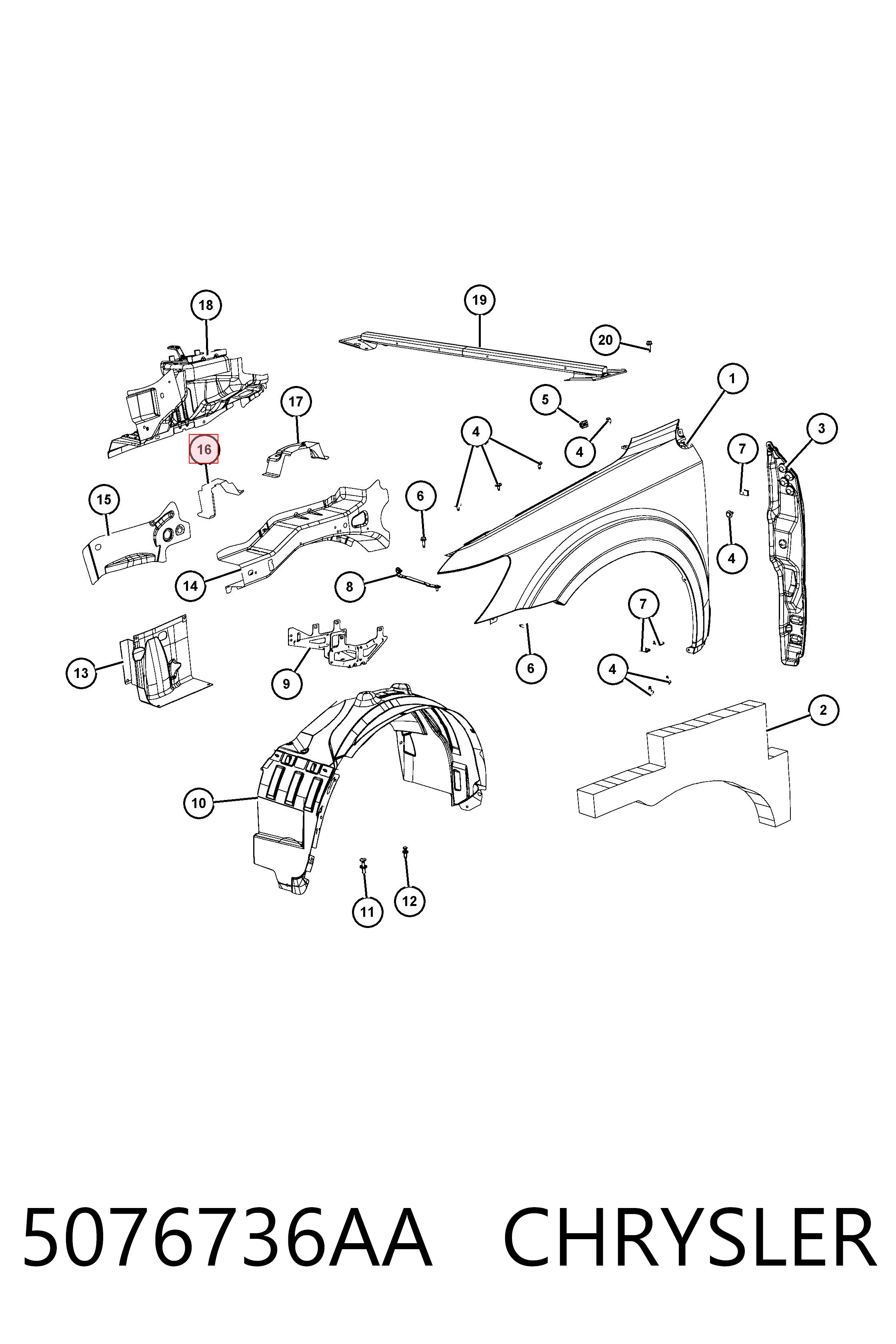 5076736AA Chrysler 