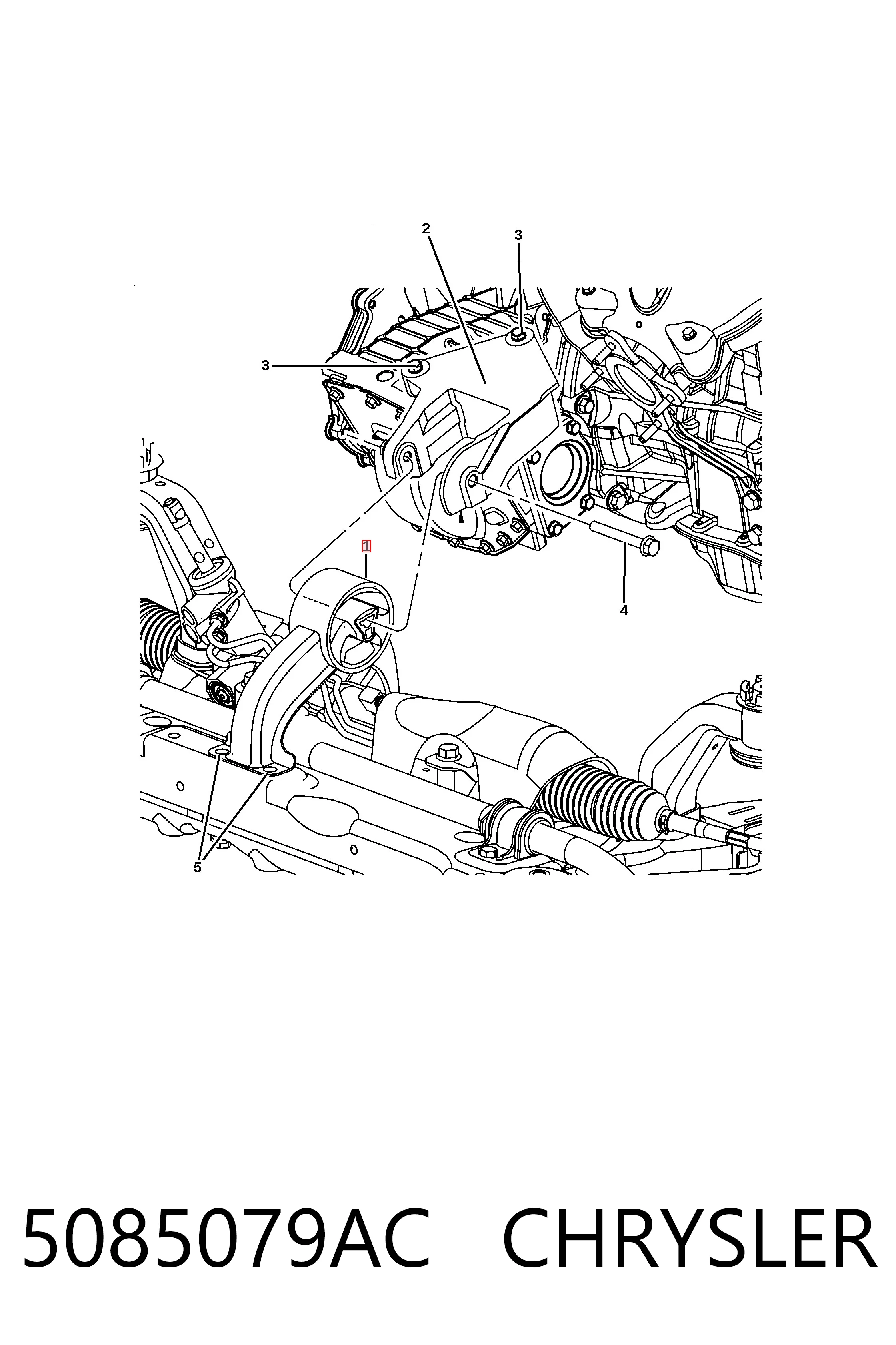 5085079AC Chrysler Taco de motor