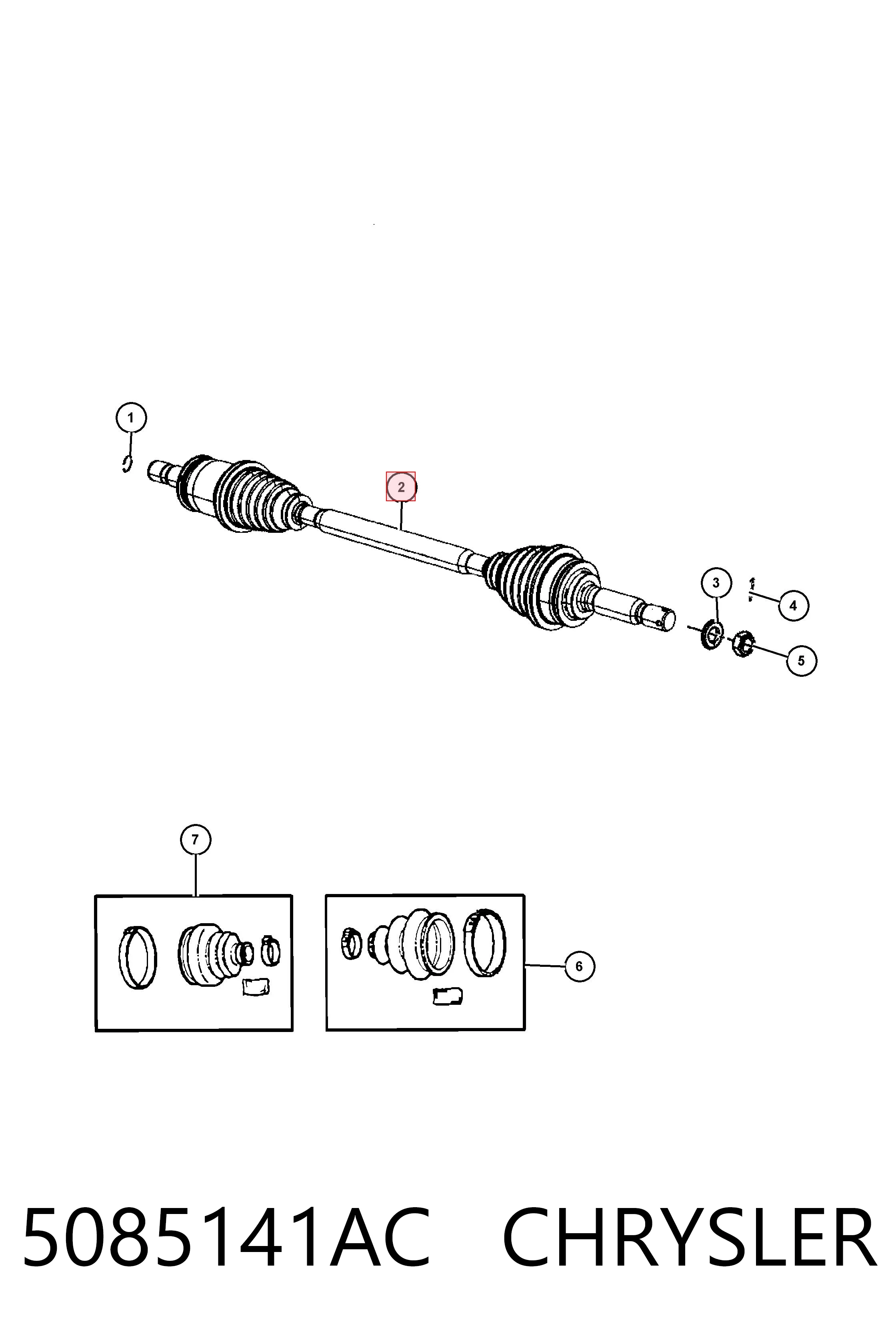 Semieje trasero izquierdo Fiat/Alfa/Lancia K05085141AB precio, desde 42,11 EUR