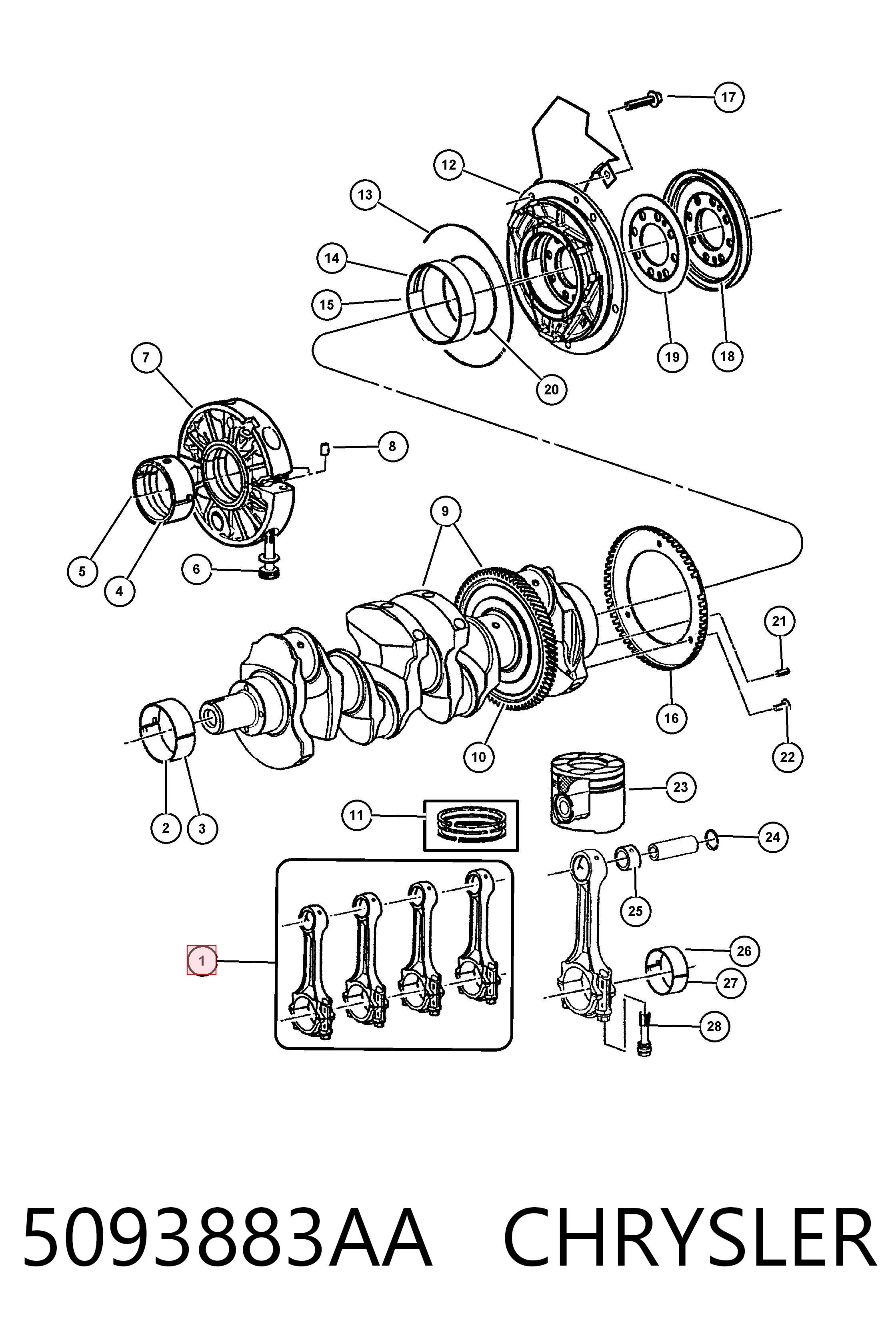 5093883AA Chrysler Biela