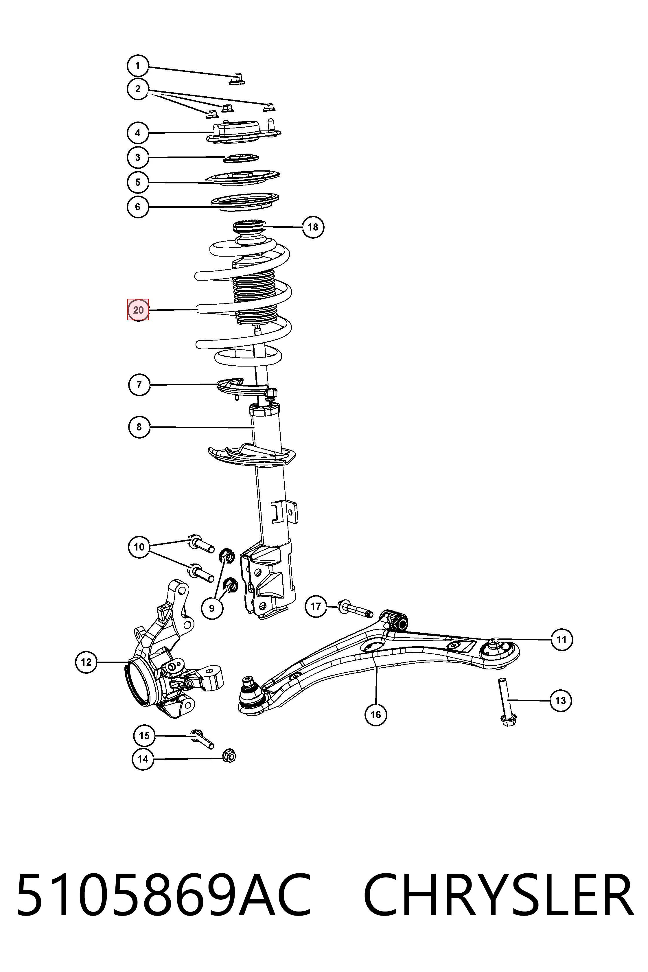 Muelle delantero Jeep Patriot  (2007-2017)