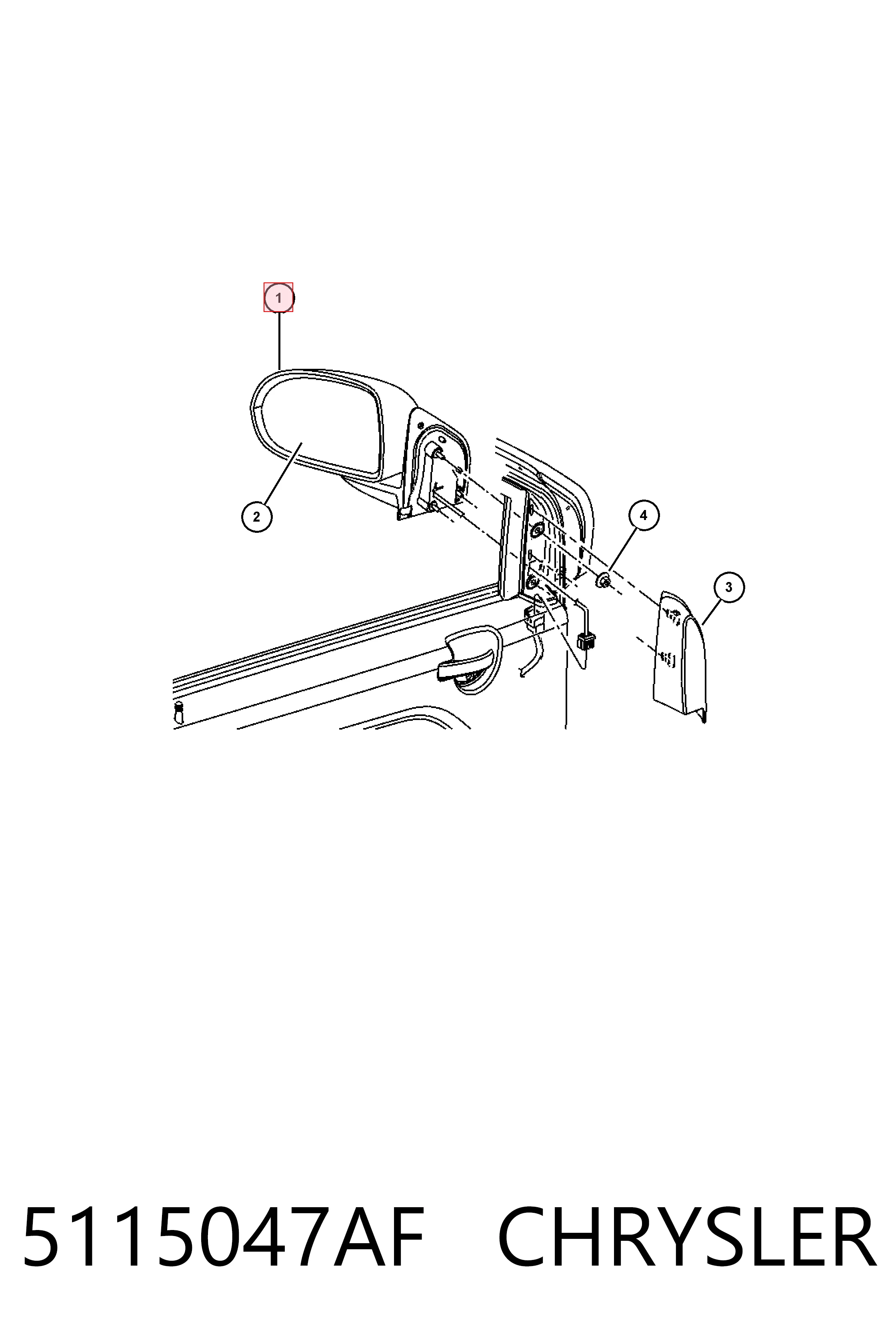 Comprar K05115047AK Fiat/Alfa/Lancia Espejo de retrovisor izquierdo