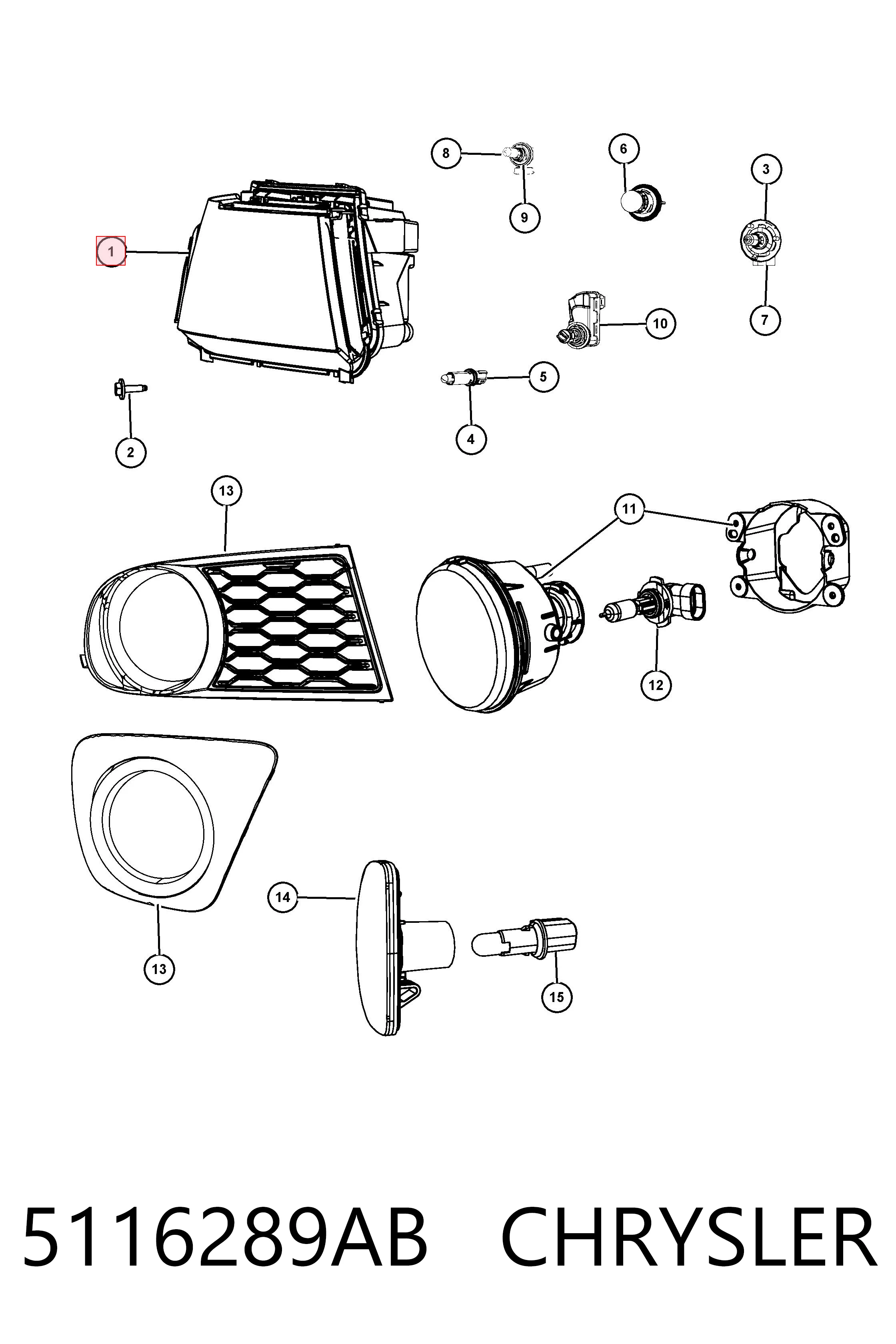 5116289AB Chrysler Faros