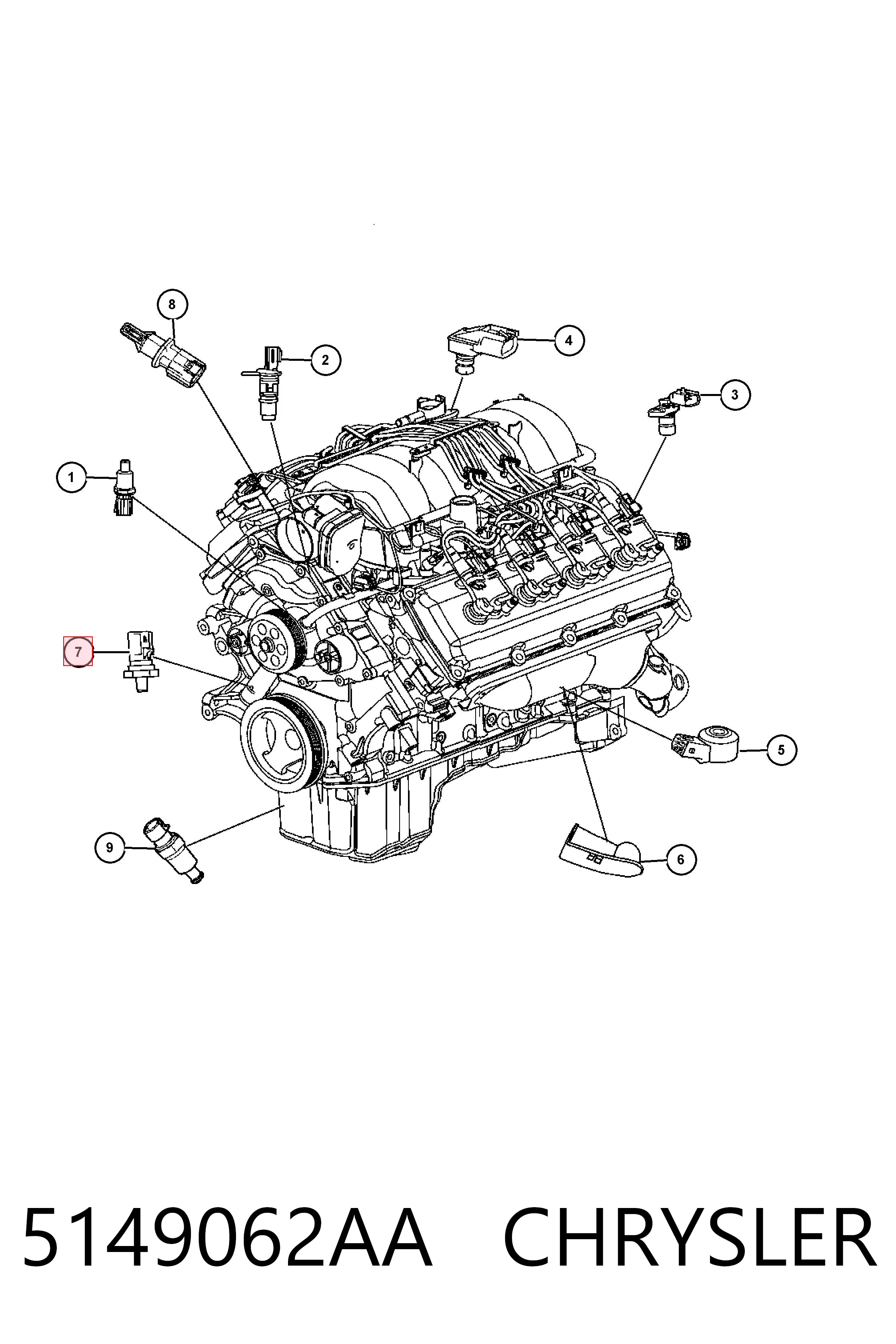 Sensor de aceite Fiat/Alfa/Lancia K05149062AA