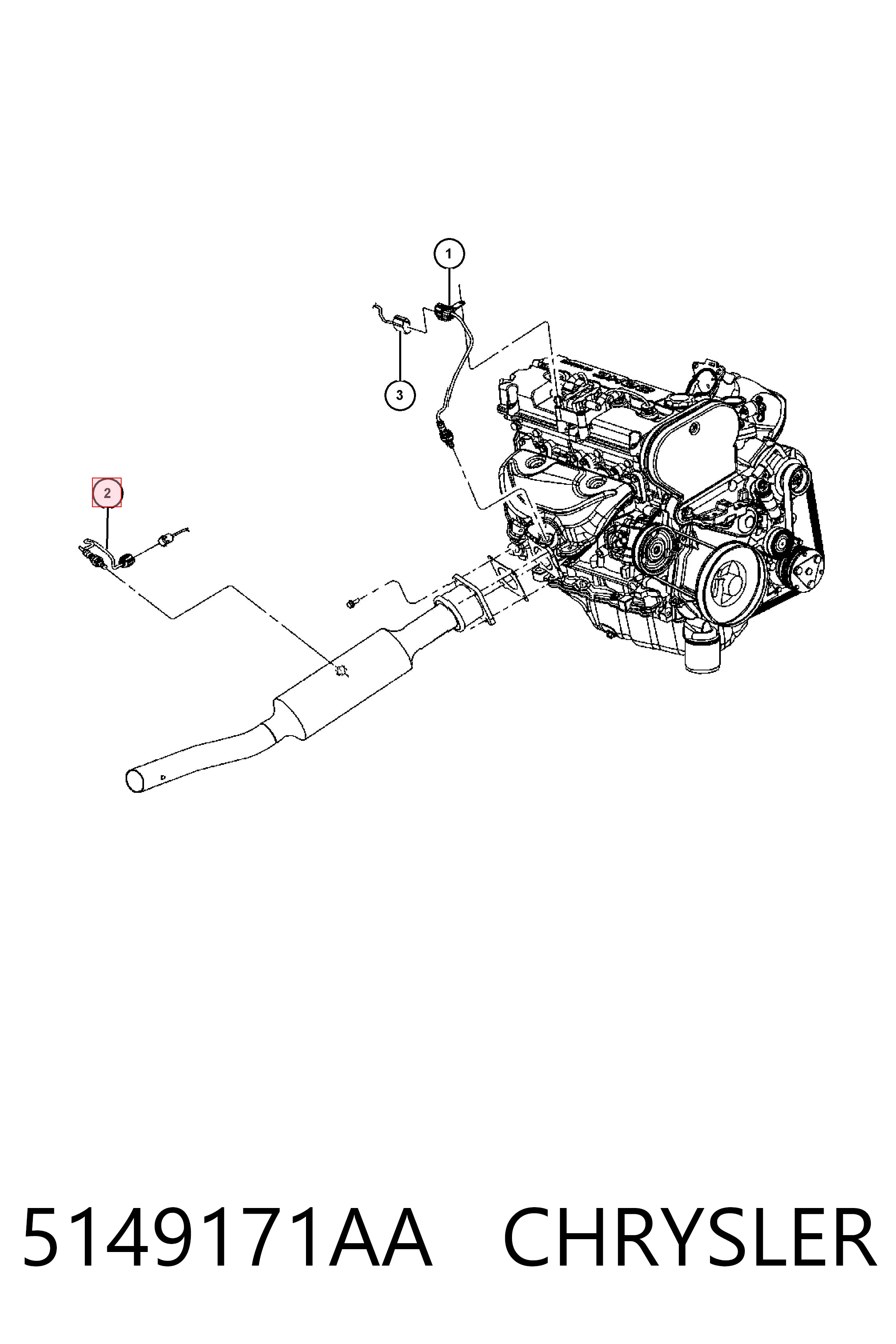 5149171AA Chrysler Sonda lambda (NOx, O2)