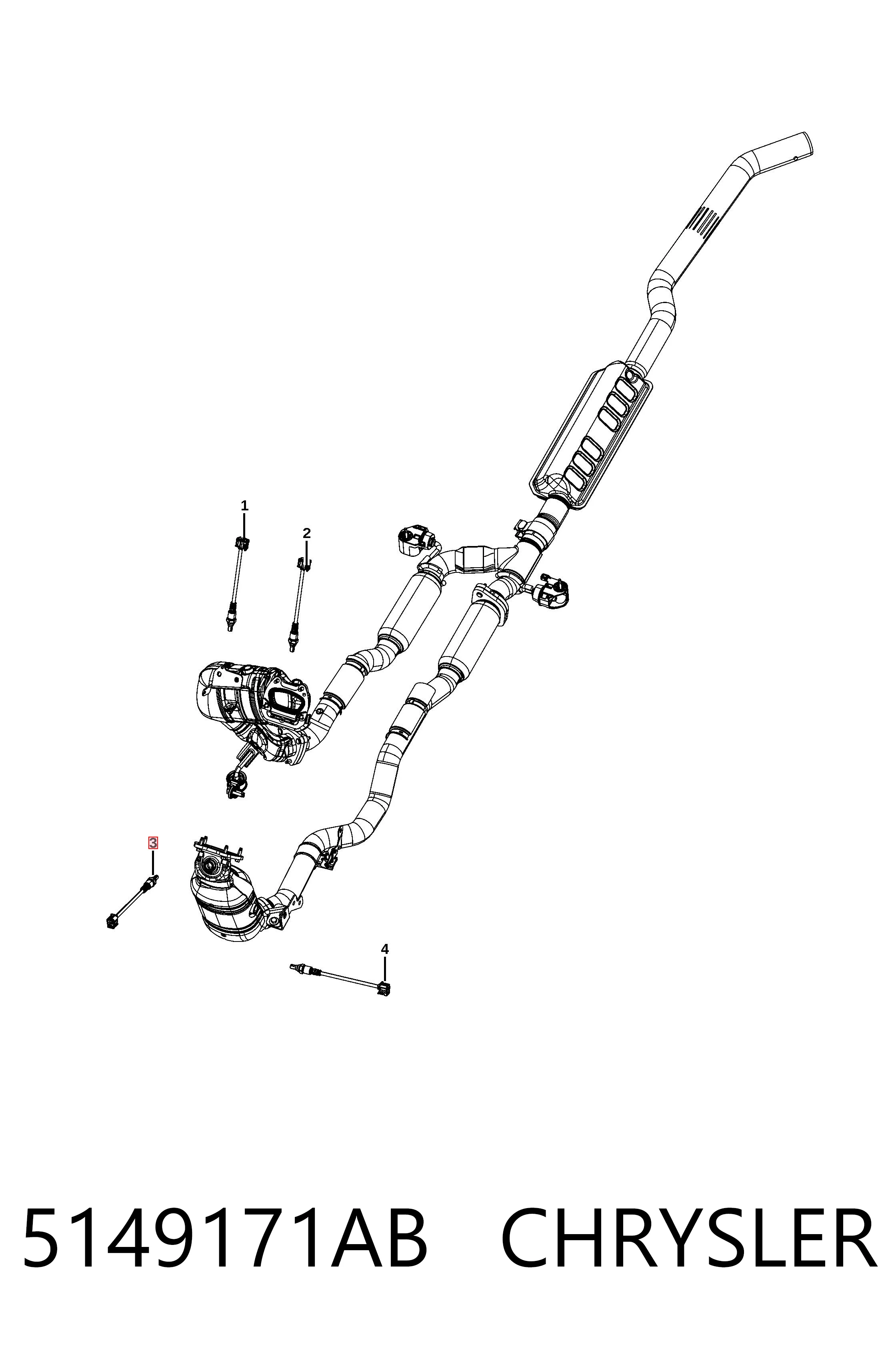 5149171AB Chrysler Sonda lambda (NOx, O2)