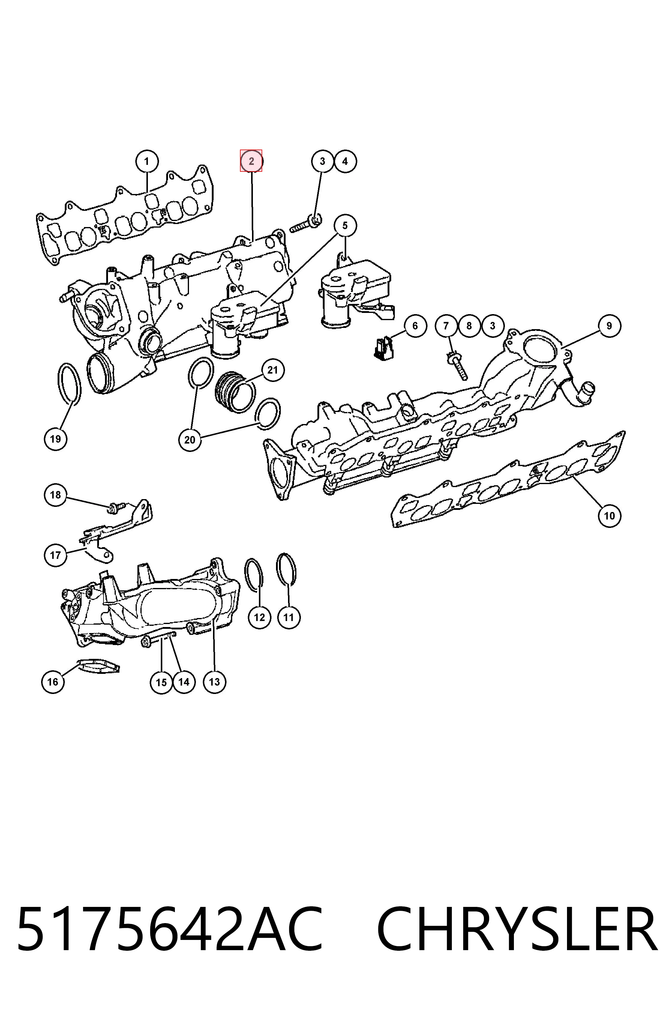 Colector de admisión derecho Fiat/Alfa/Lancia K05175642AA precio, desde 148,40 EUR