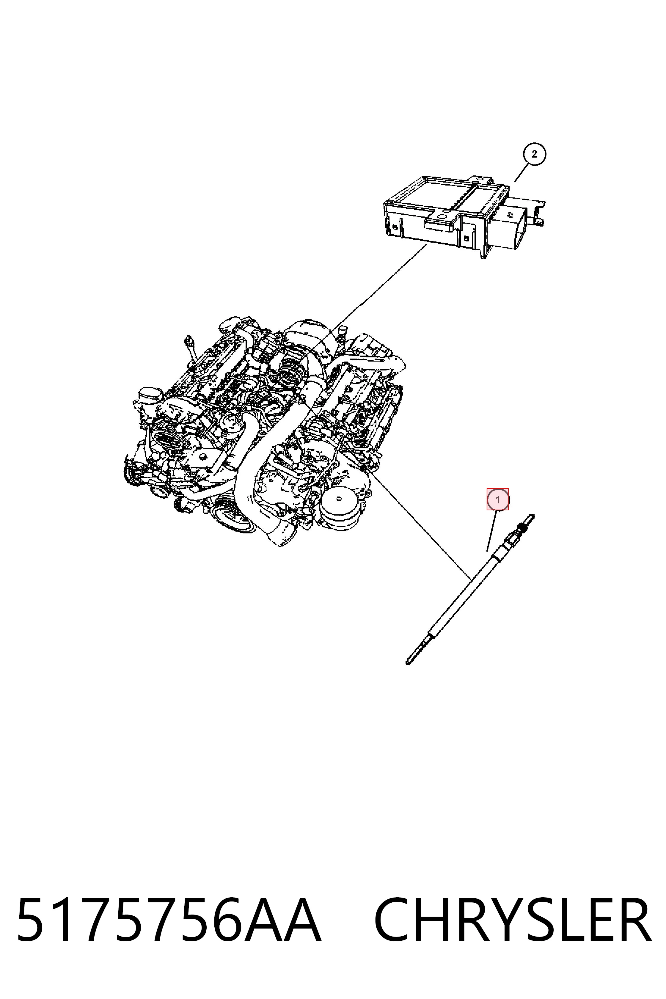 5175756AA Chrysler Bujías de calentamiento