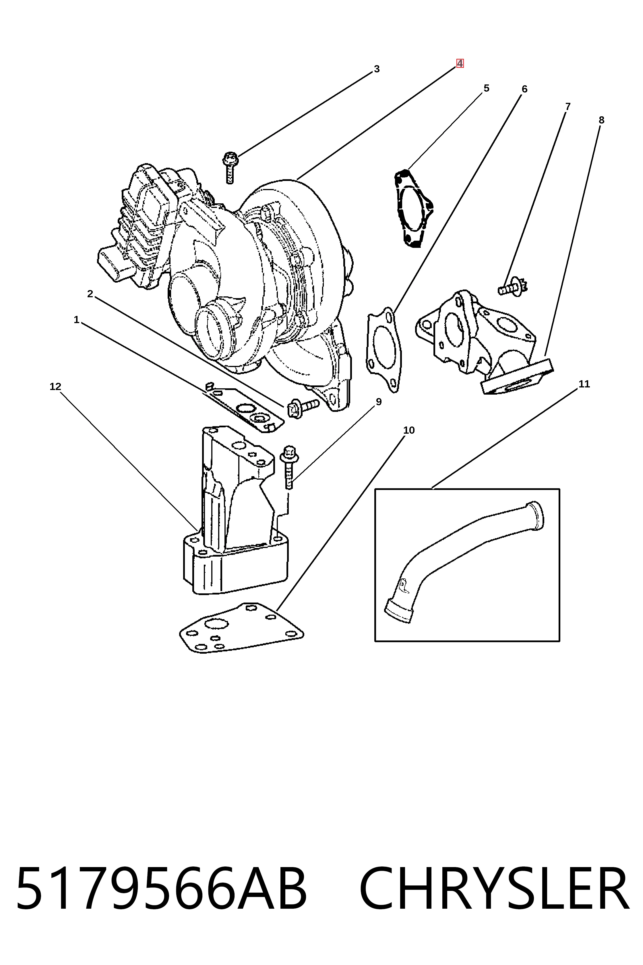 Turbocompresor K68037207AA Fiat/Alfa/Lancia
