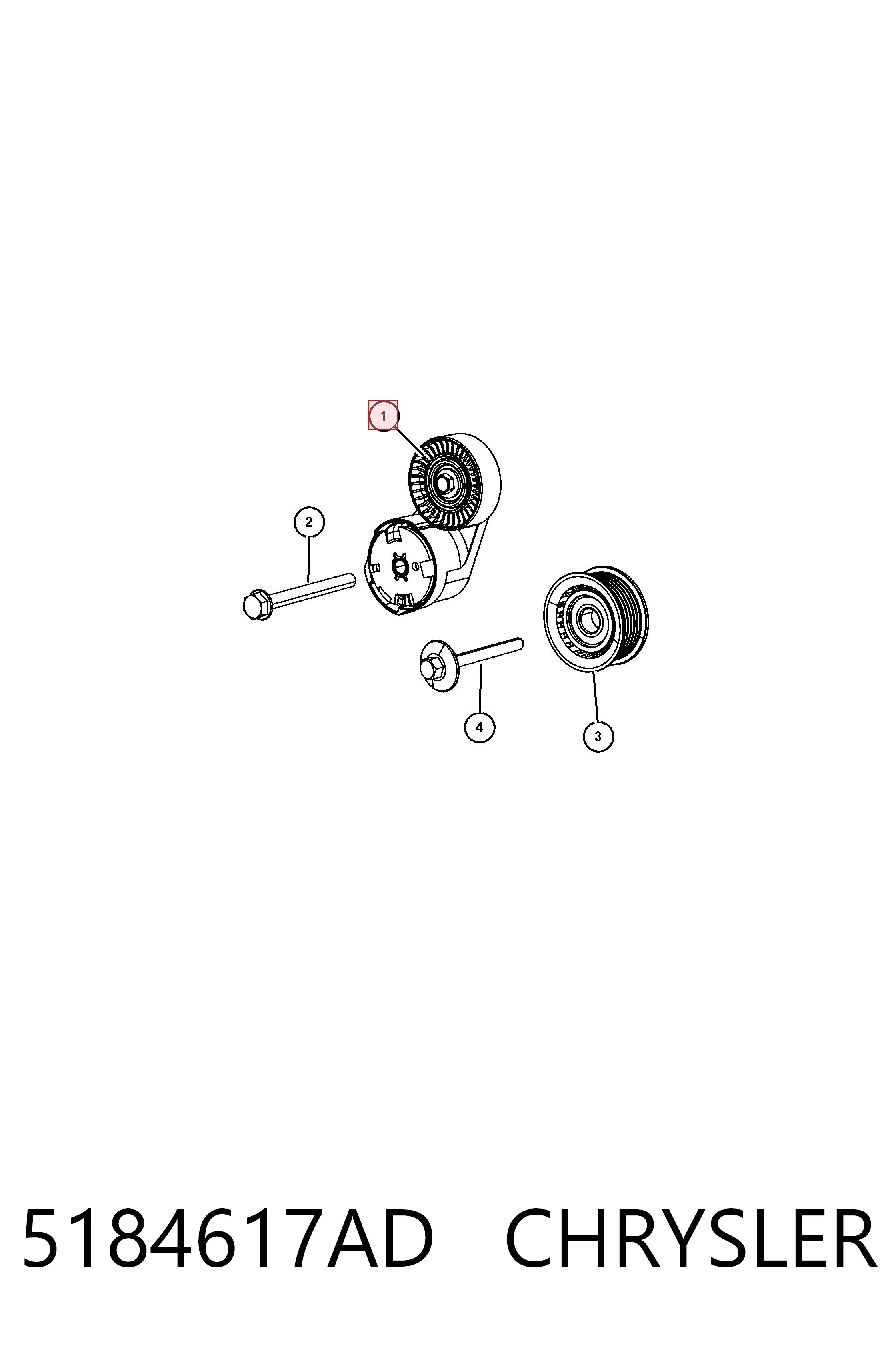 5184617AD Chrysler Tensor de correa de alternador