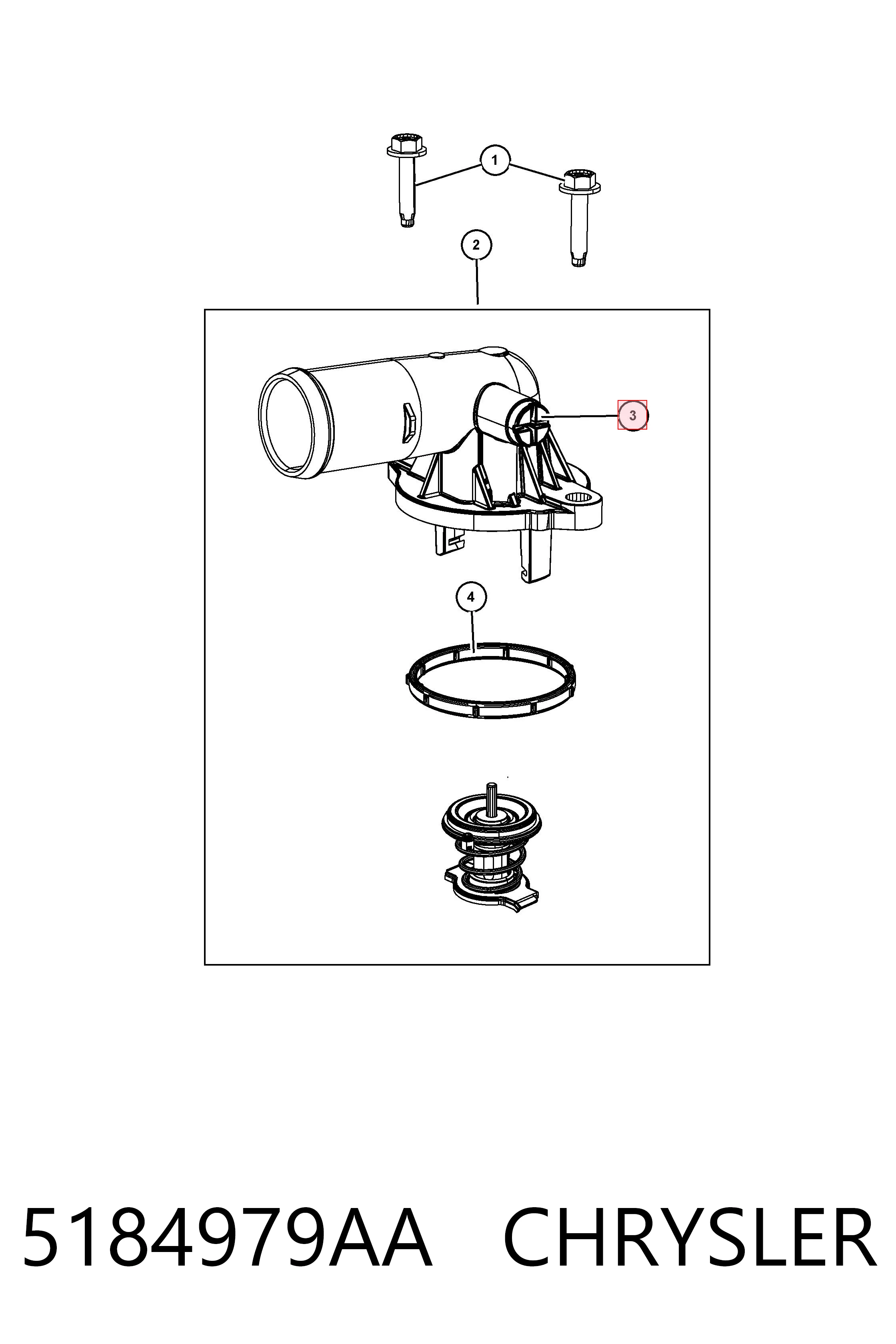 Válvula de purga de aire del sistema de refrigeración Fiat/Alfa/Lancia K05184979AA