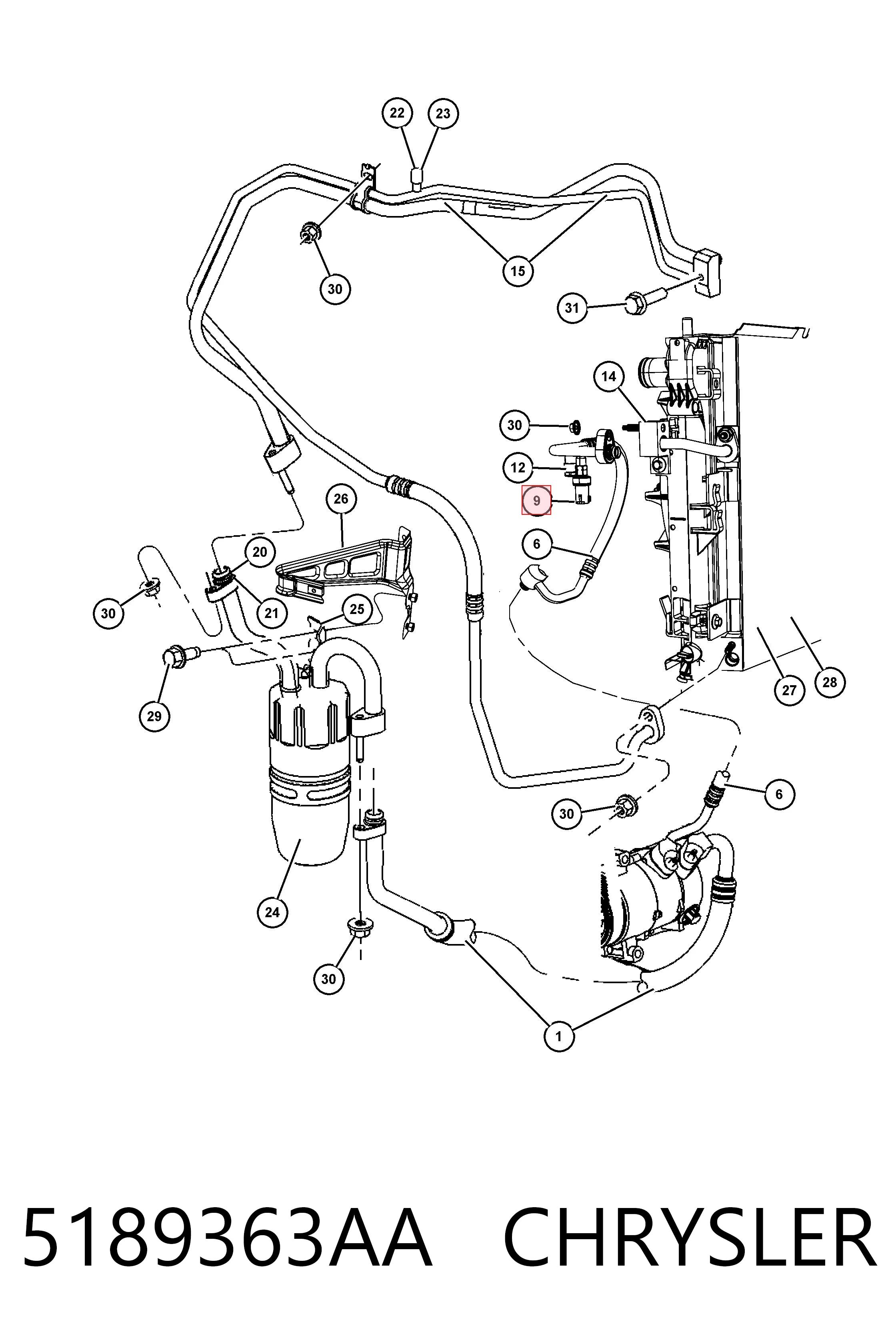 Sensor de presion A/C Mitsubishi 05189363AA precio, desde 36,27 EUR