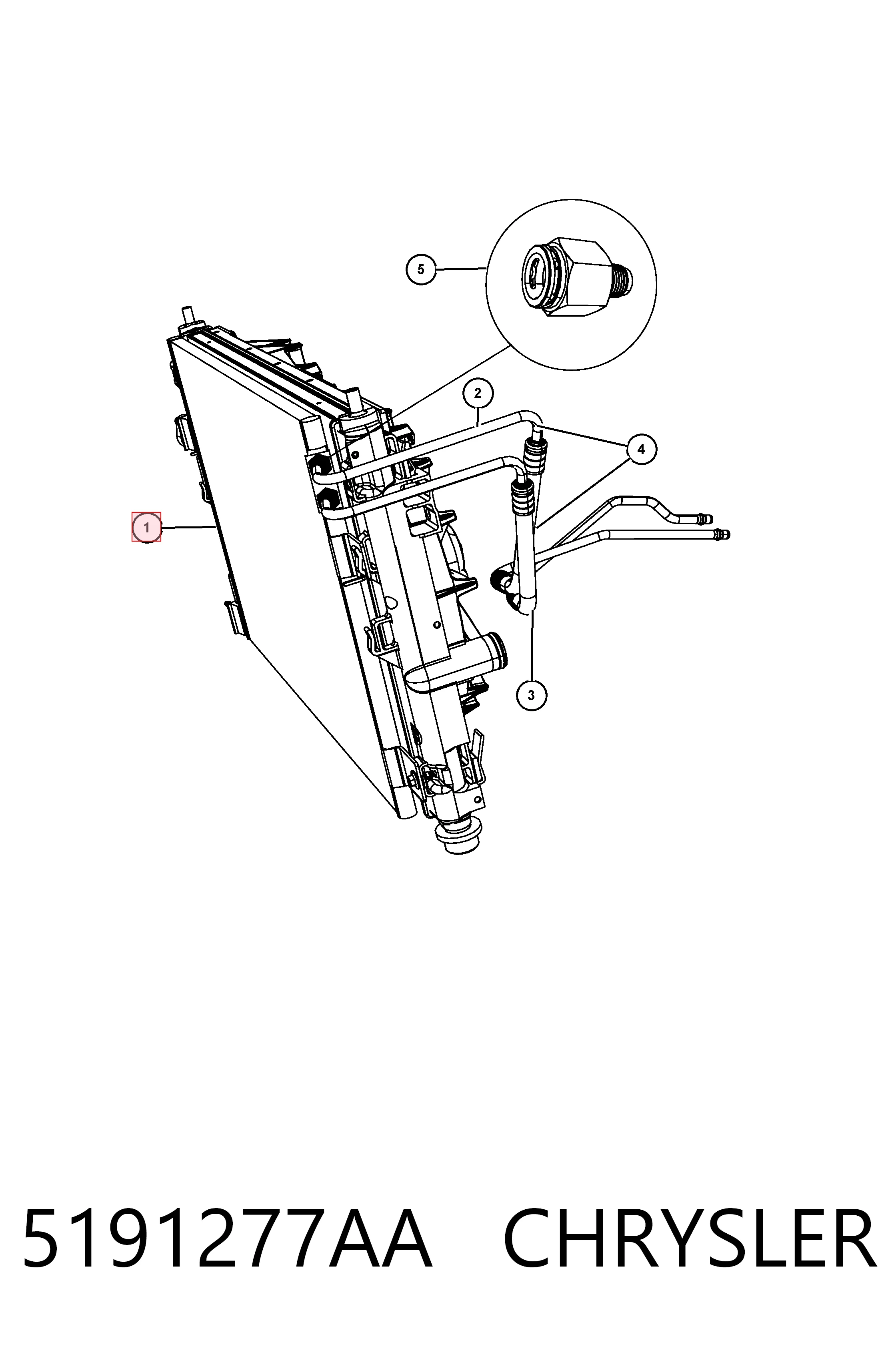 Comprar K68004296AA Fiat/Alfa/Lancia Condensador de aire acondicionado