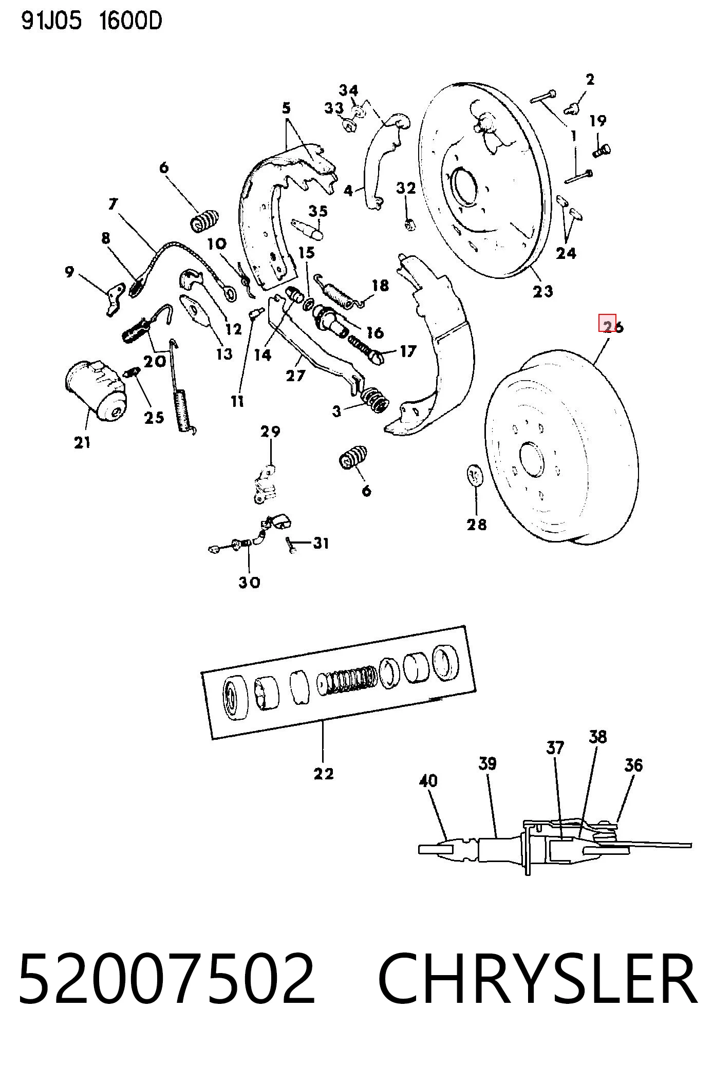 Comprar Tambor de freno trasero Grand Cherokee I Z