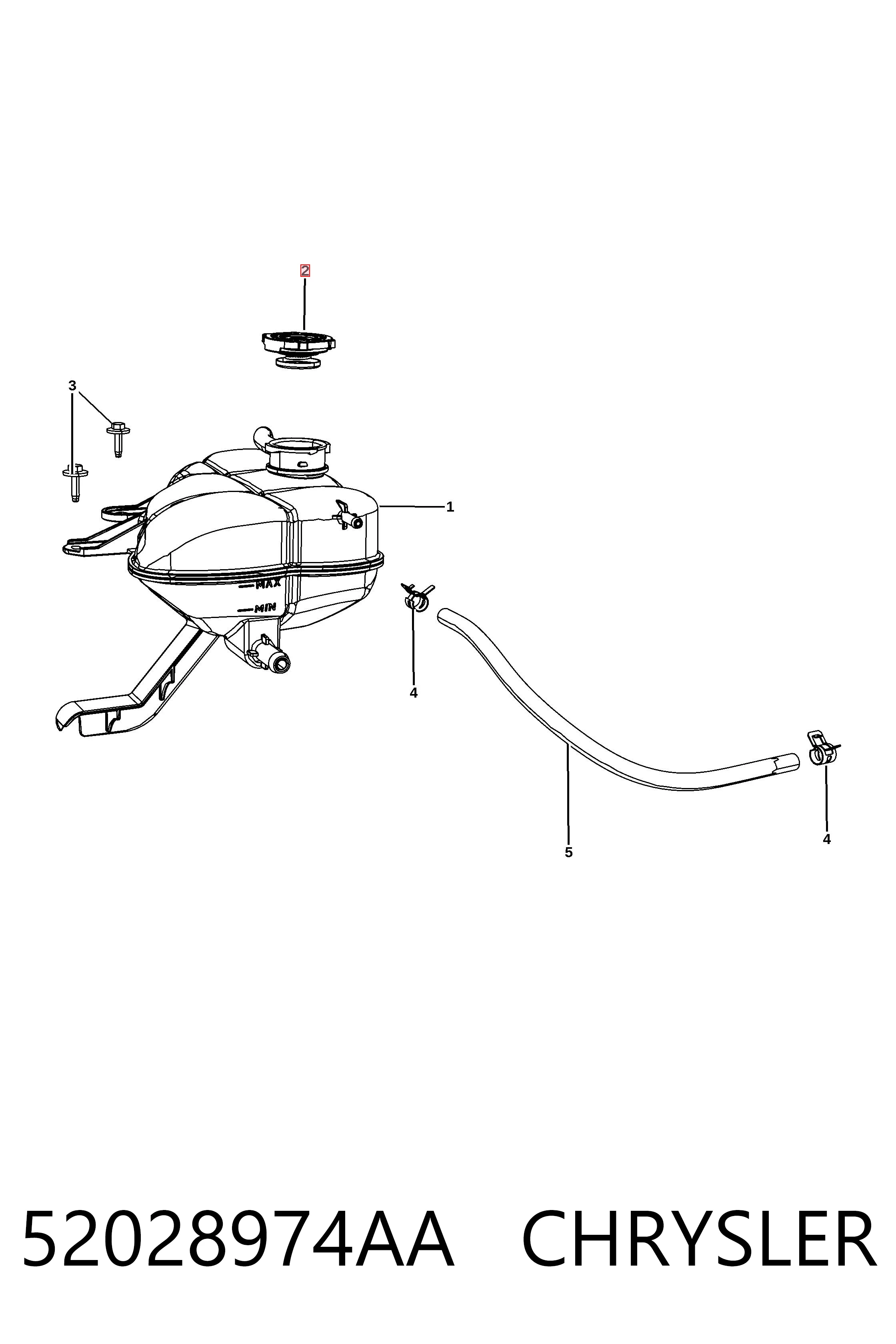 52028974AA Chrysler Tapa de radiador