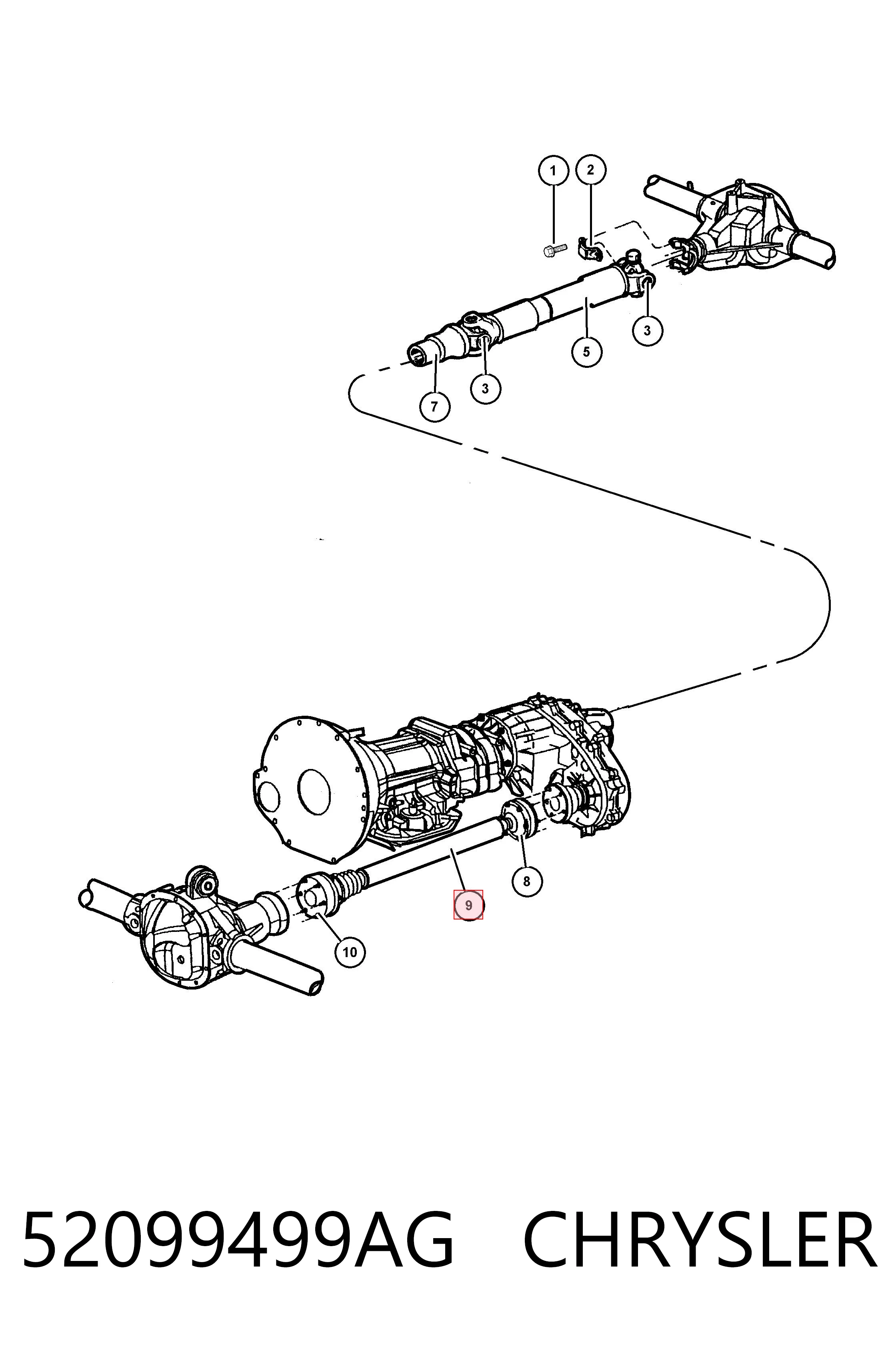 K52853417AC Fiat/Alfa/Lancia Transmisión cardán, eje delantero