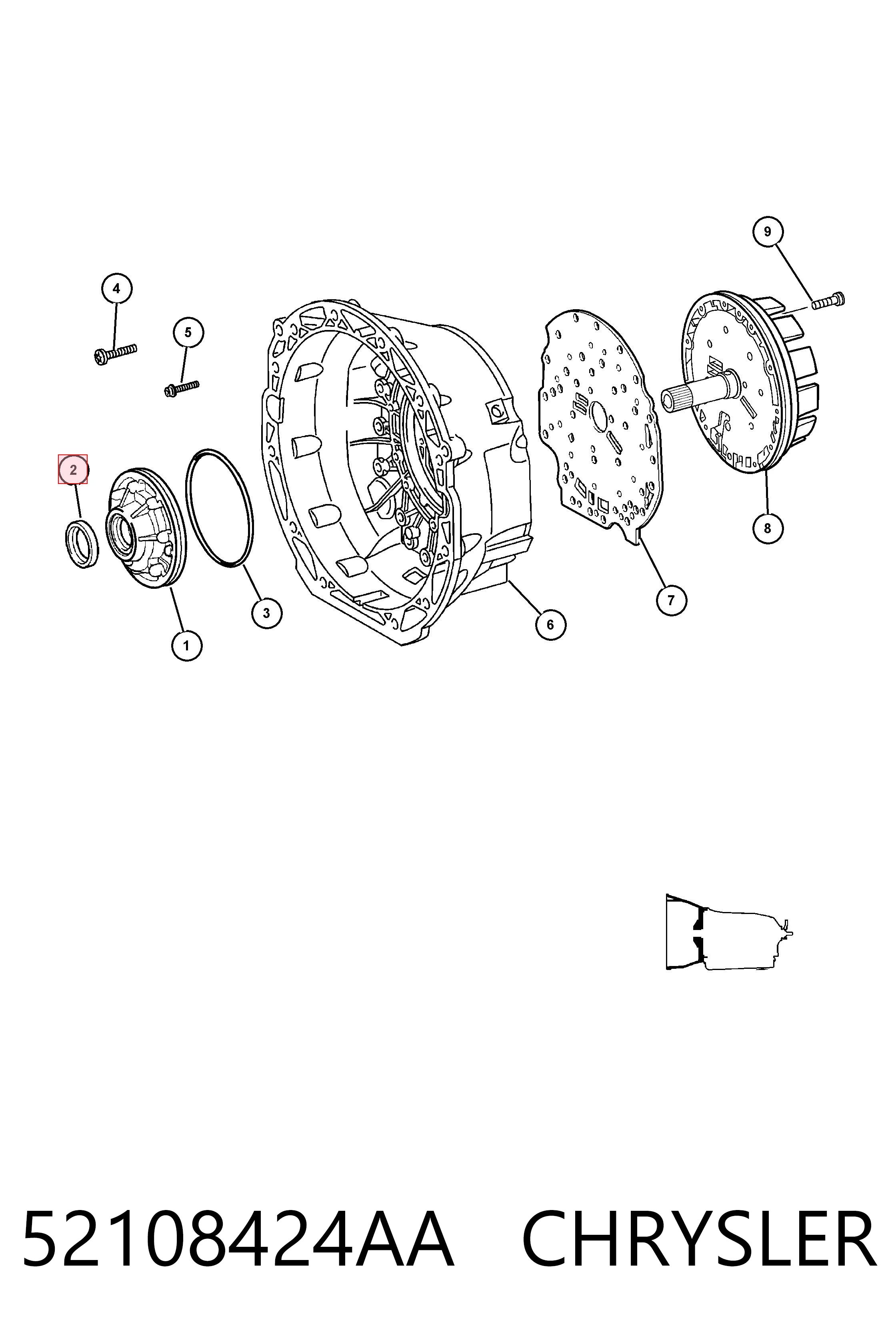 Comprar 68024613AA Fiat/Alfa/Lancia Retén de cigüeñal frontal