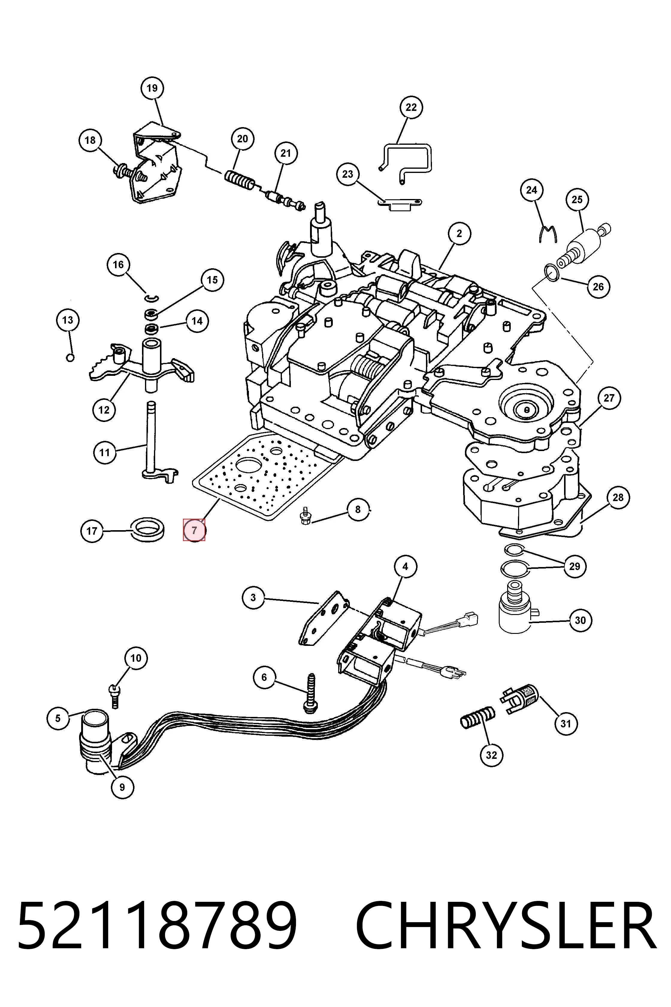 52118789 Chrysler Filtro hidráulico transmisión automática