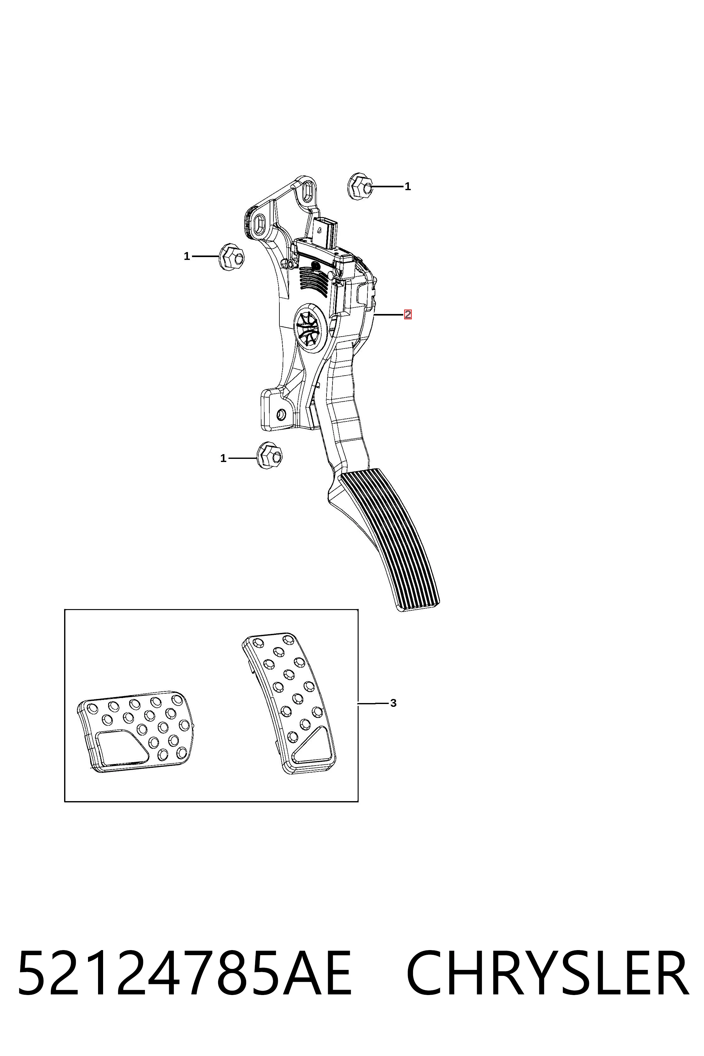 K52124785AE Fiat/Alfa/Lancia Pedal de aceleracion