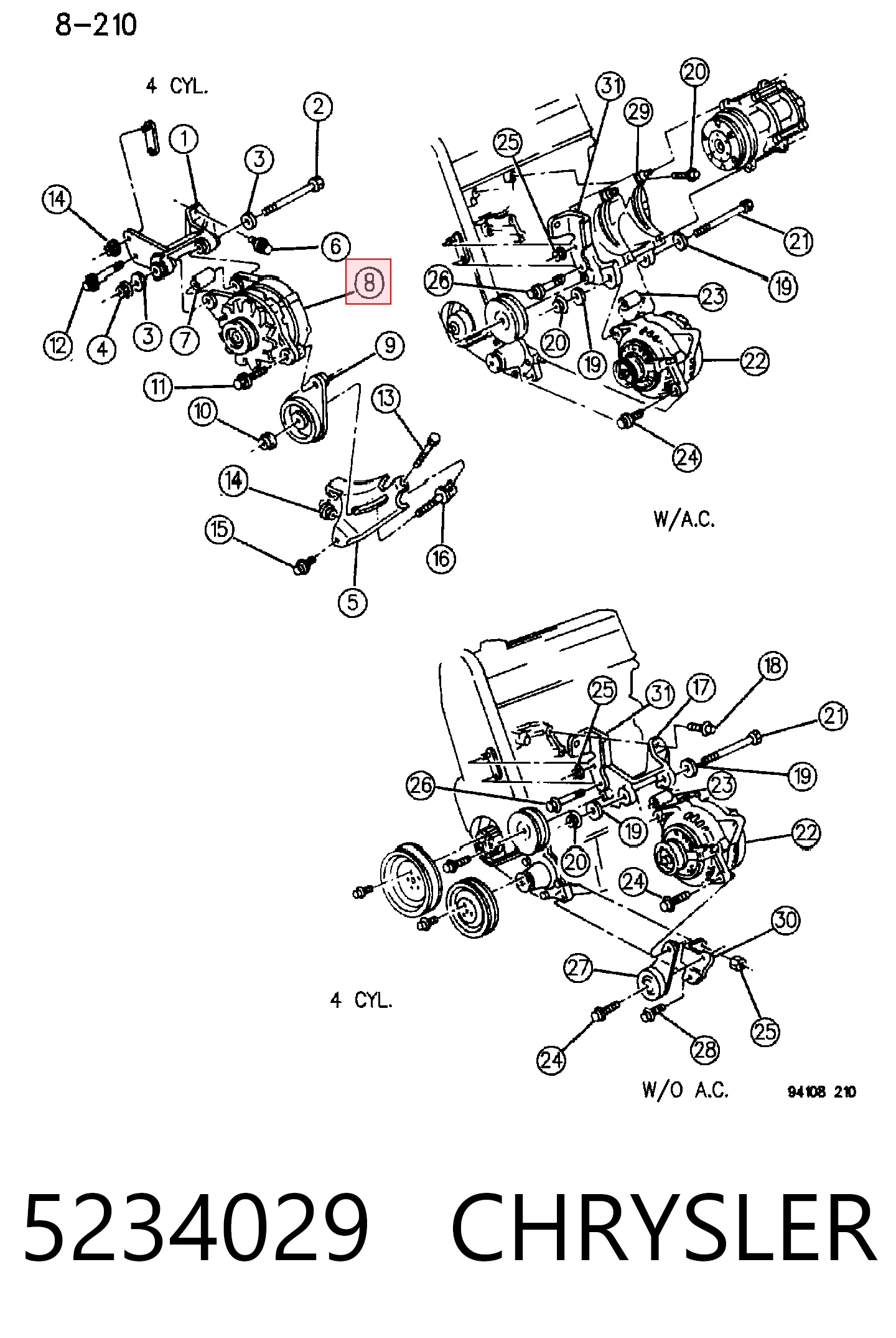  Alternador Chrysler Voyager 