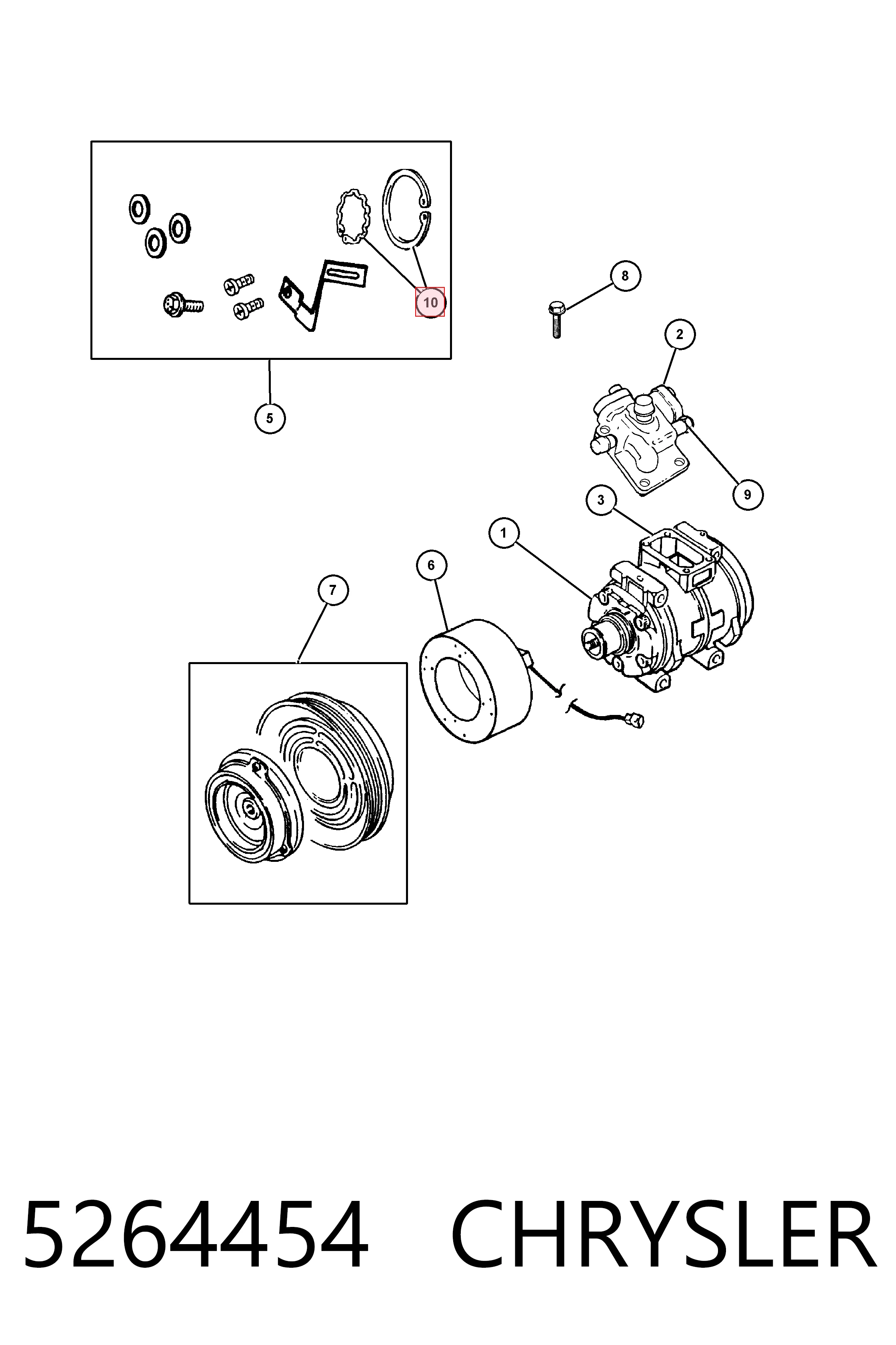 5264454 Chrysler Servofreno